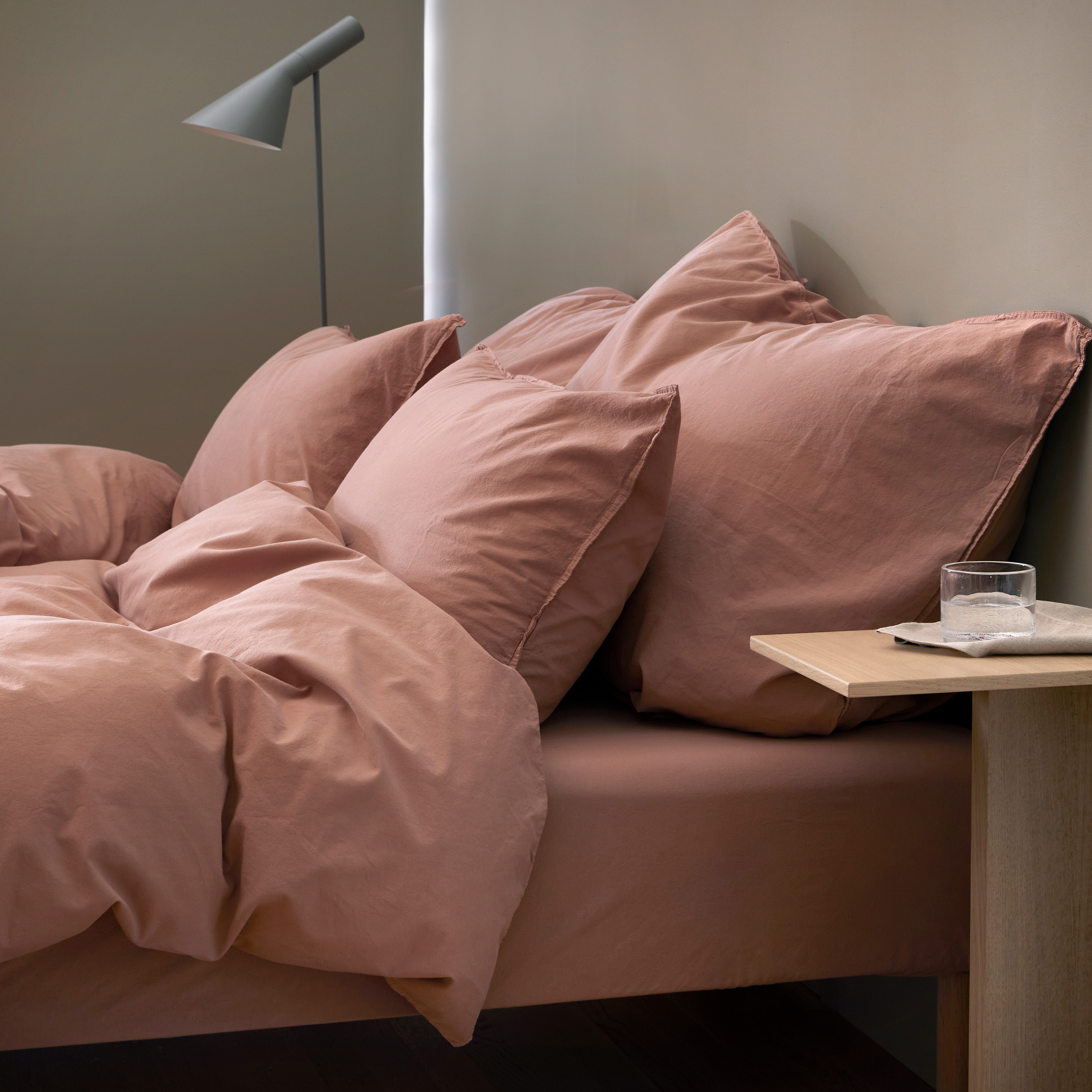 Høie Frøya Bettbezug-Set in Warmrosa 150x210/50x60