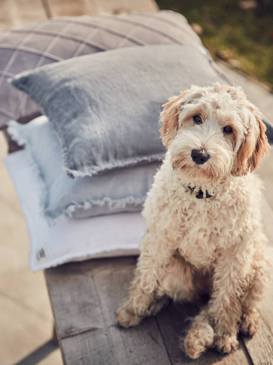 Lovely Linen Misty Kuddfodral Linne Cloud 50x50