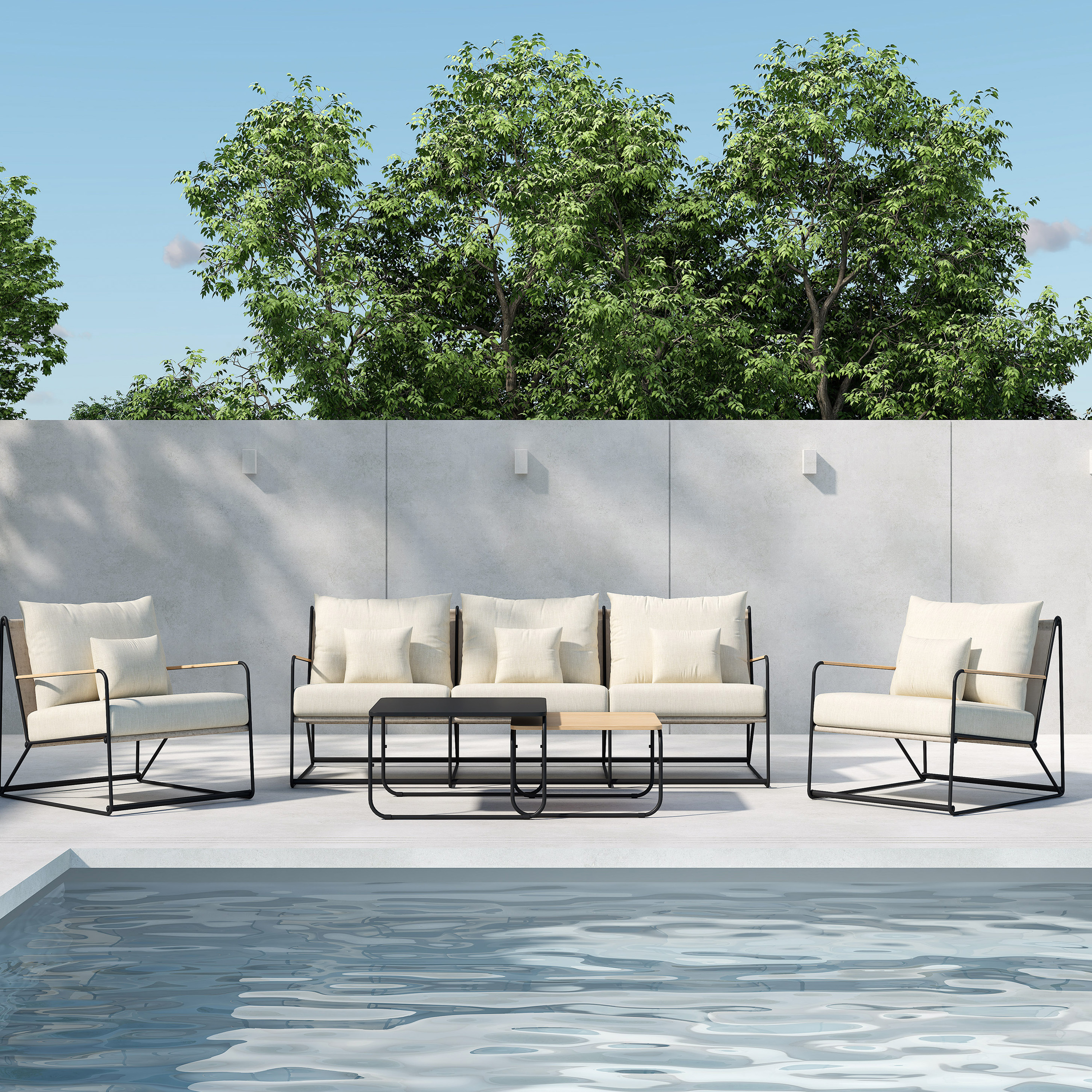 Venture Home Palazzo Loungeset Black/Beige