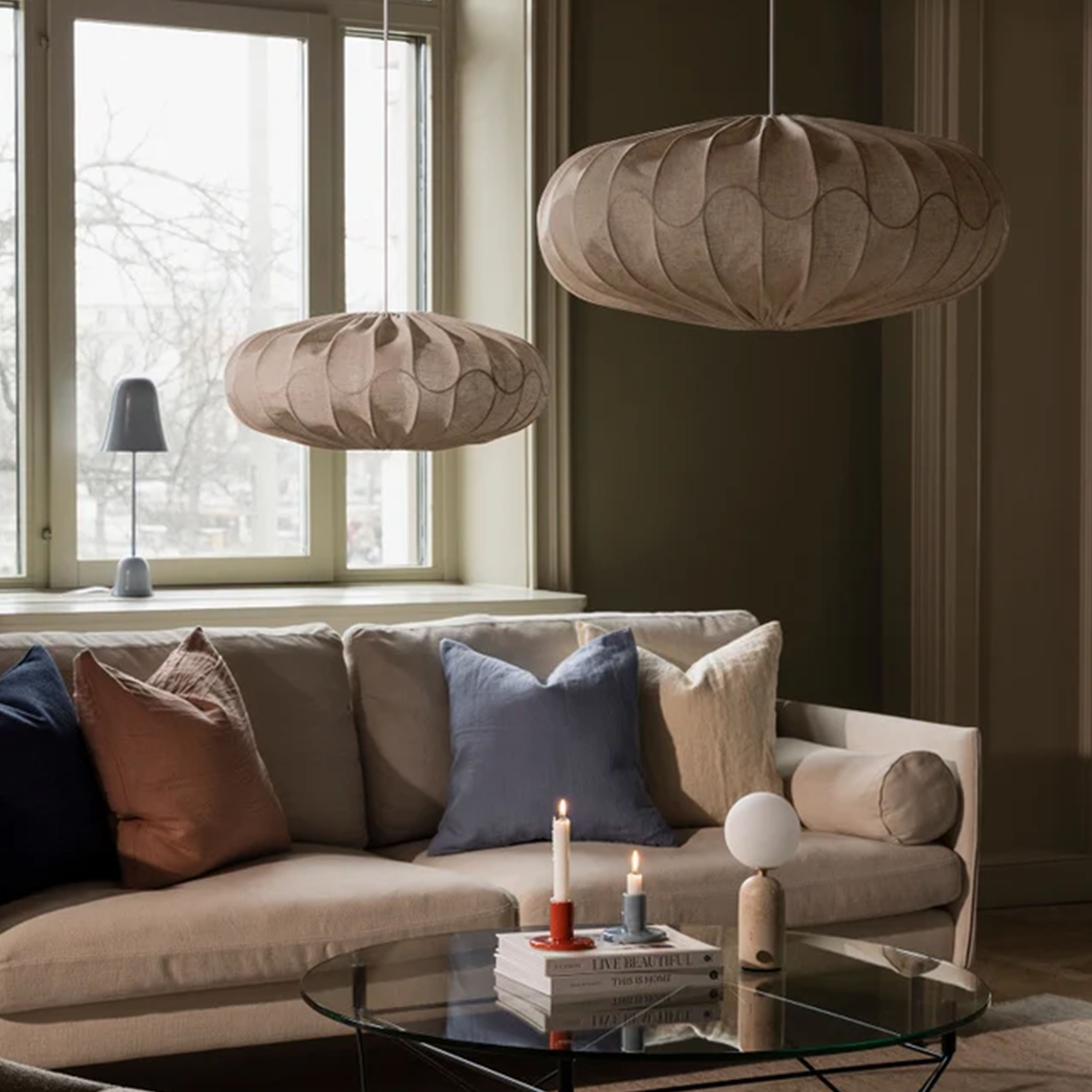 Globen Lighting Bladverk Lampeskjerm Beige Ø70