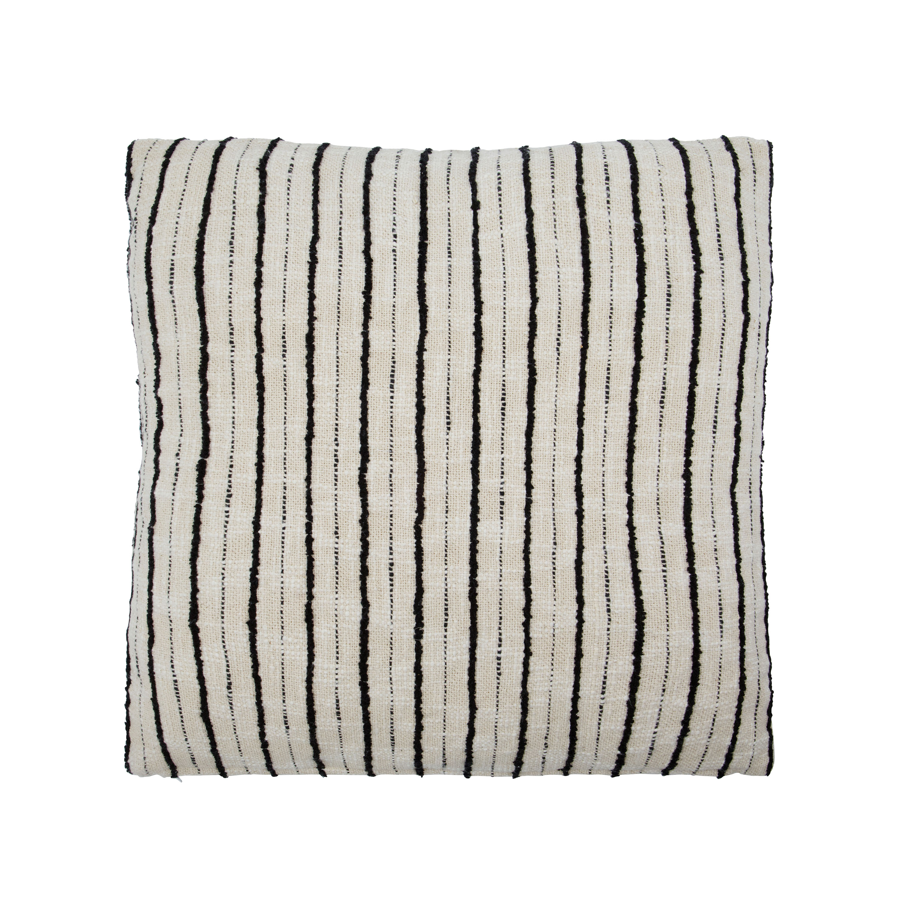 Lines Kuddfodral Black/Off-white 50x50