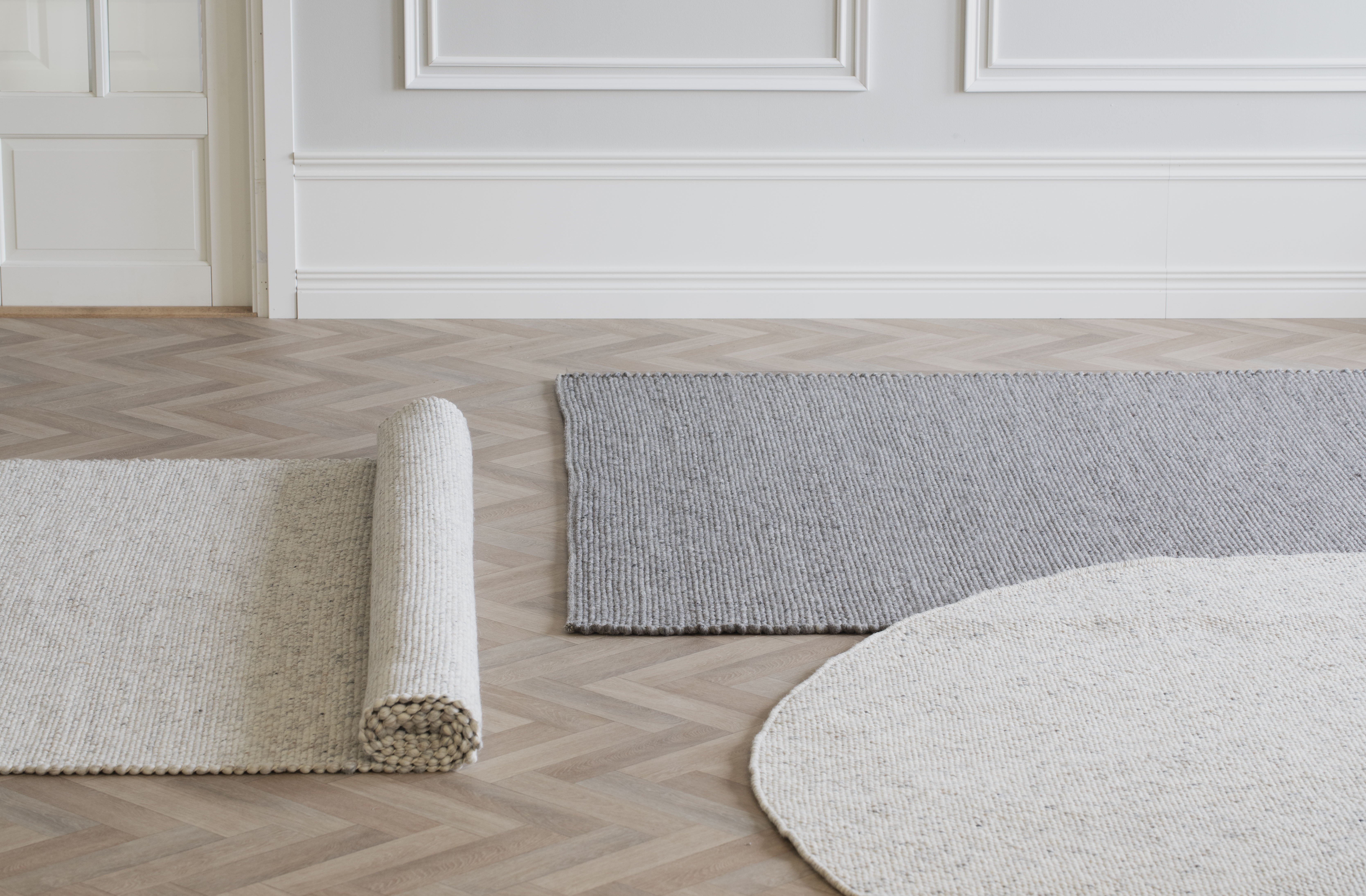 Rowico Home Auckland Ullmatta Rund Natur 250cm