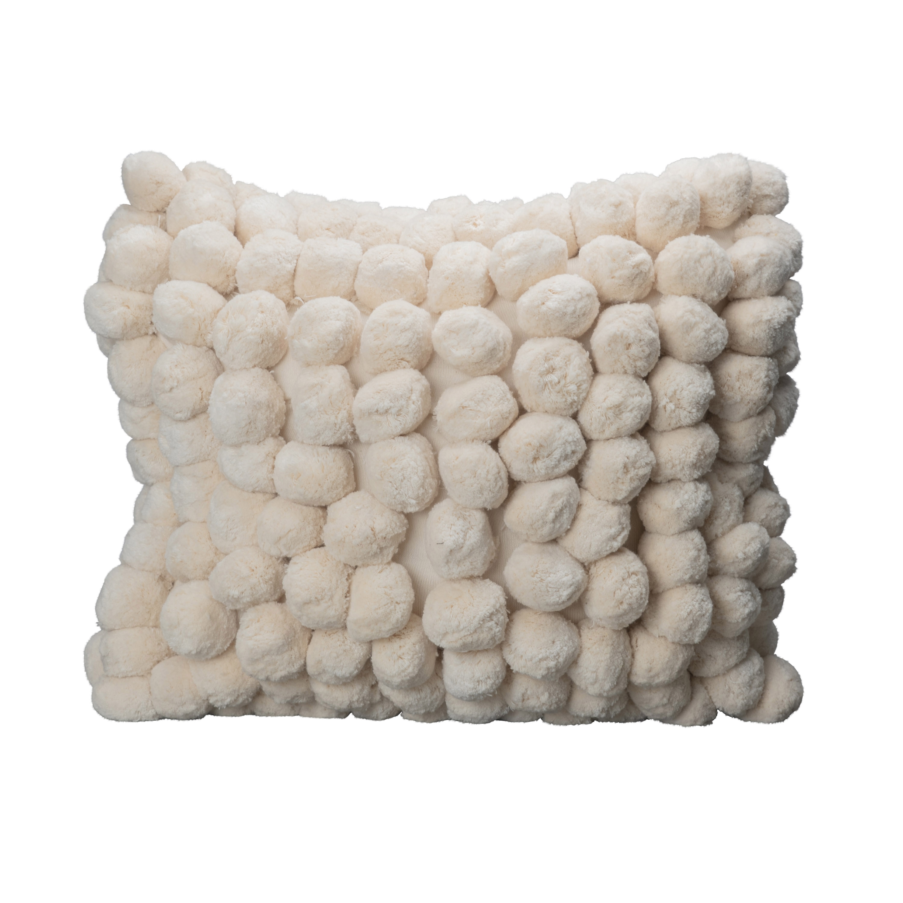 Byon - Pom Pom Pyntepute Hvit 45x45 - Dekorasjonspute