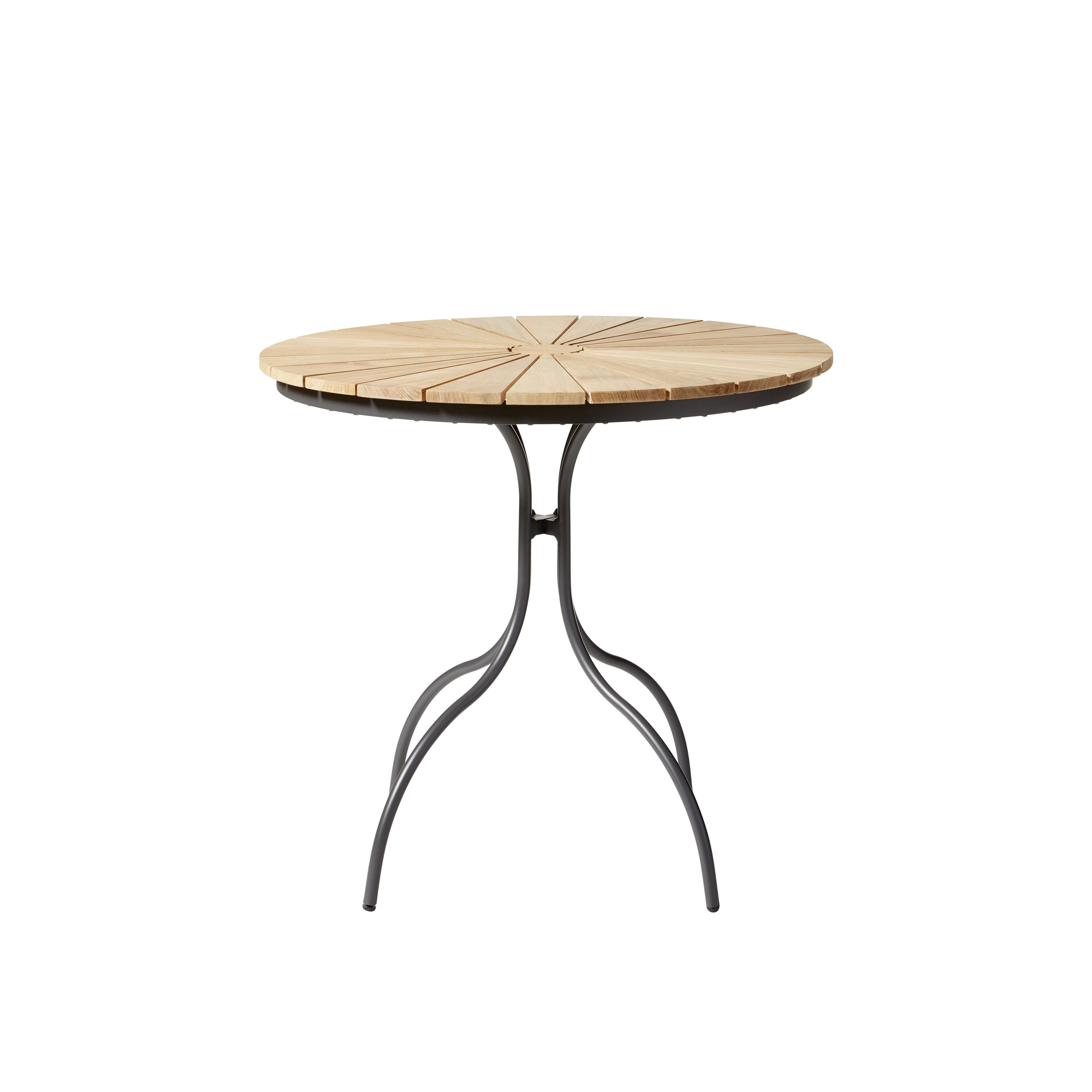 Ellen Cafebord Antracit/Teak Ø80