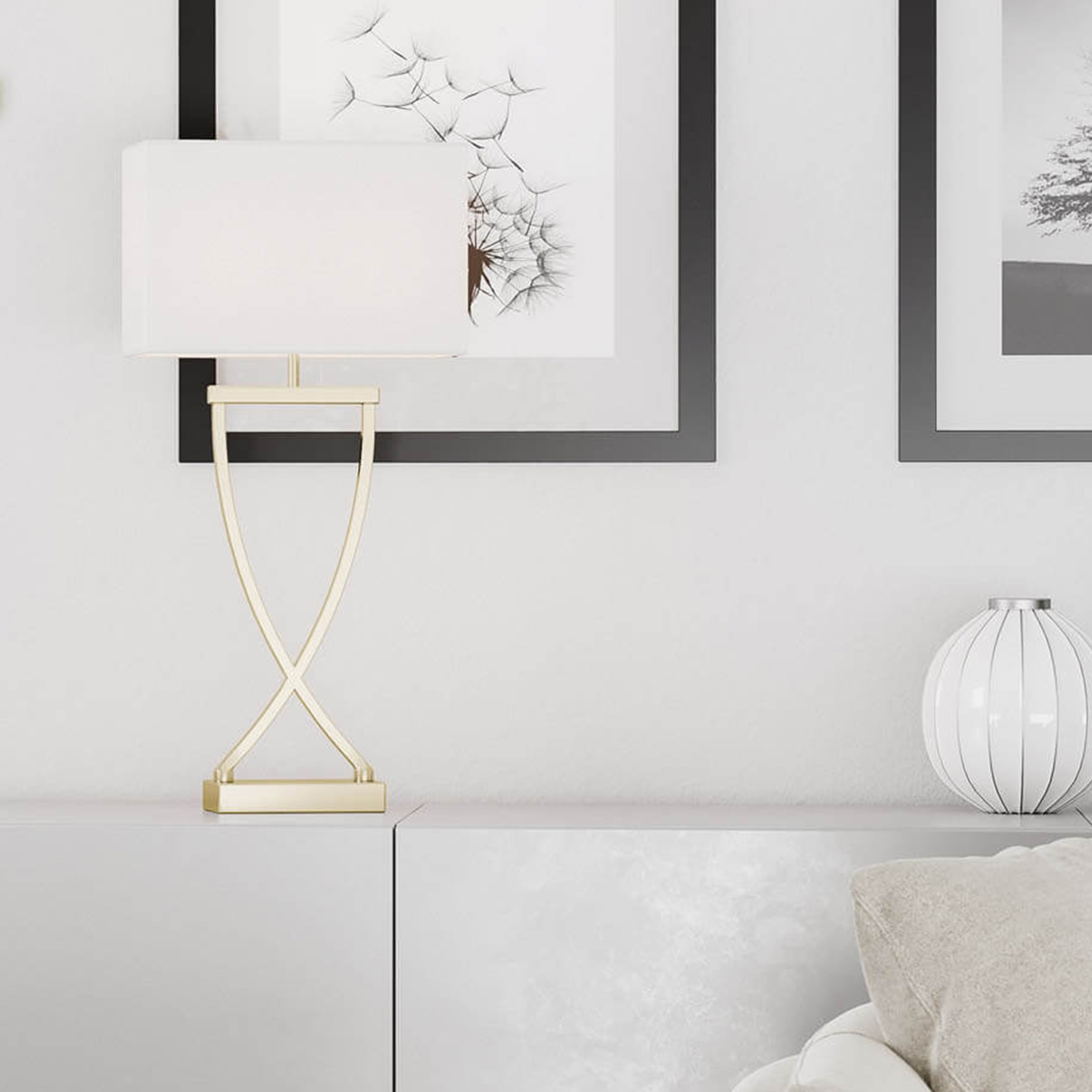 By Rydéns Omega Bordslampa Mässing 69cm