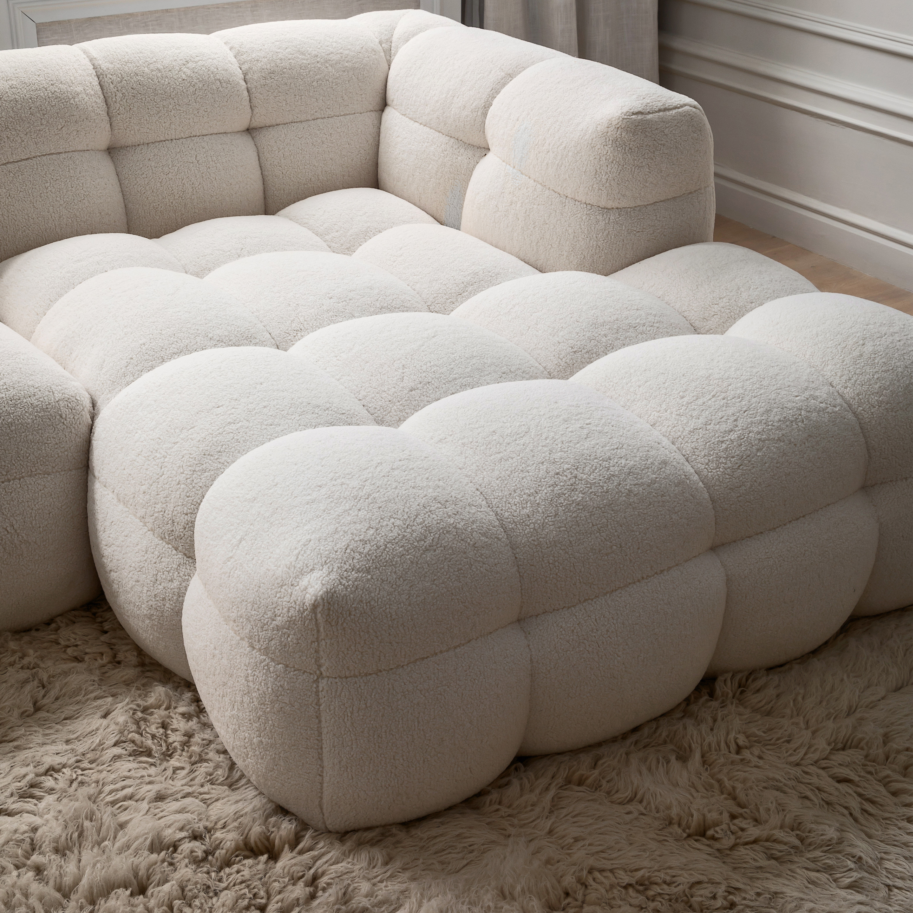 Sleepo Collection Billie Divansoffa Höger Creme Teddy