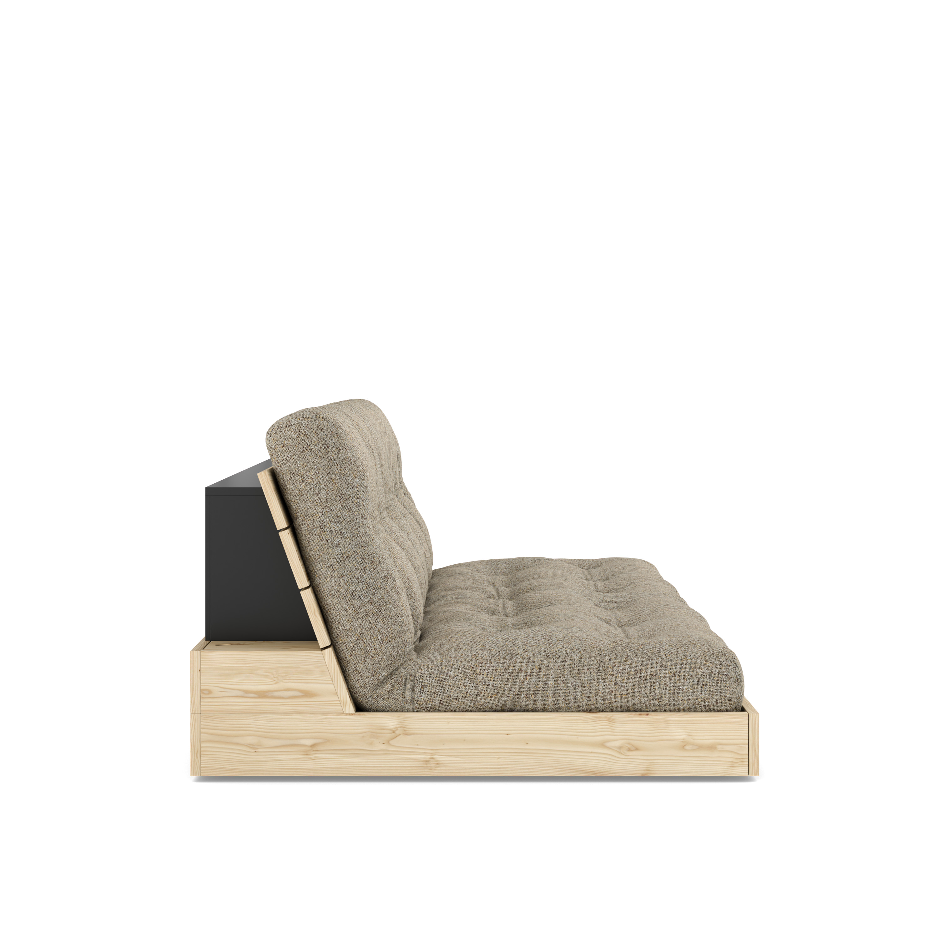 Karup Design Base Bäddsoffa Clear Lacquered/Warm Sand 196cm