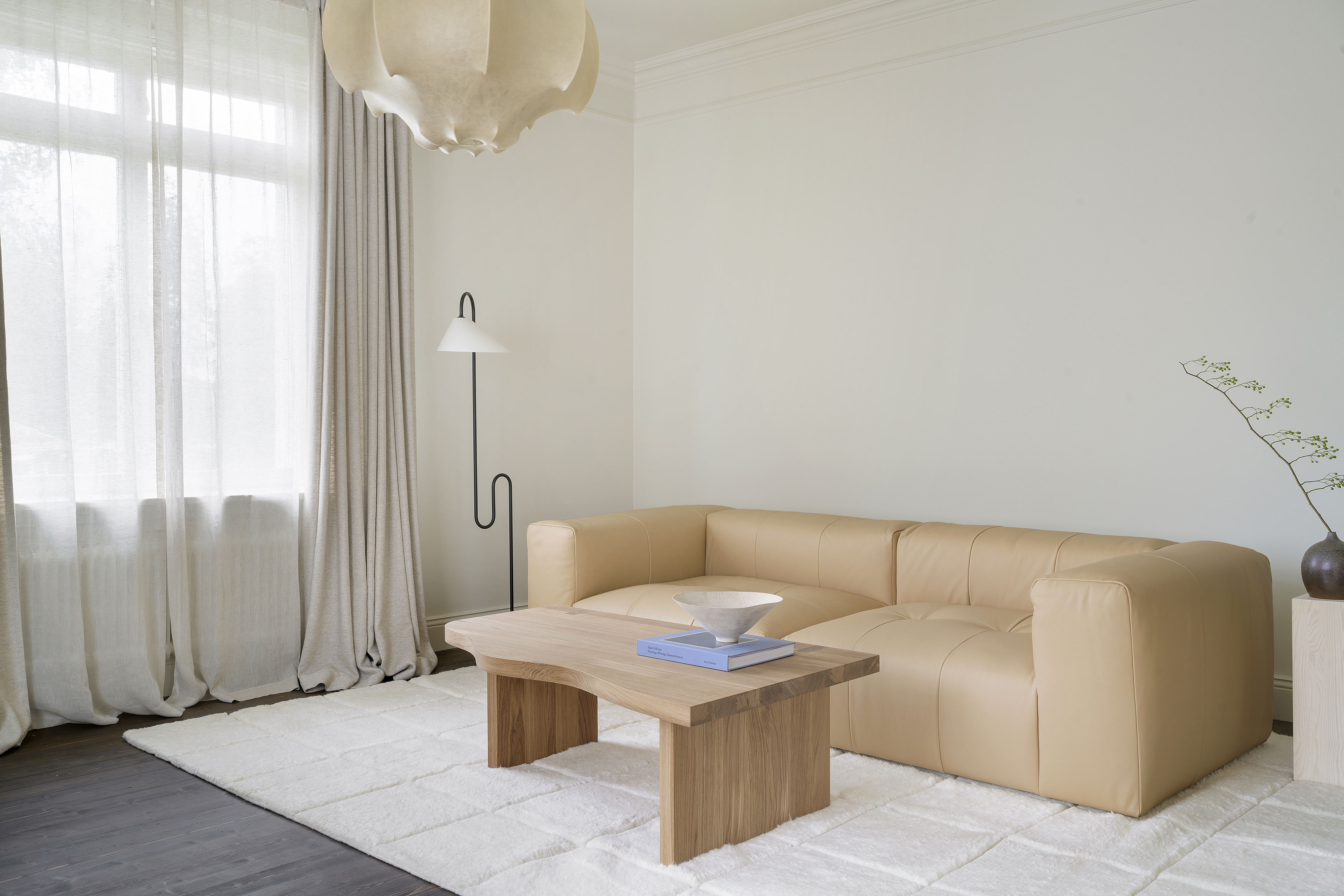 Layered Piet Checked Ullmatta Bone White 180x270