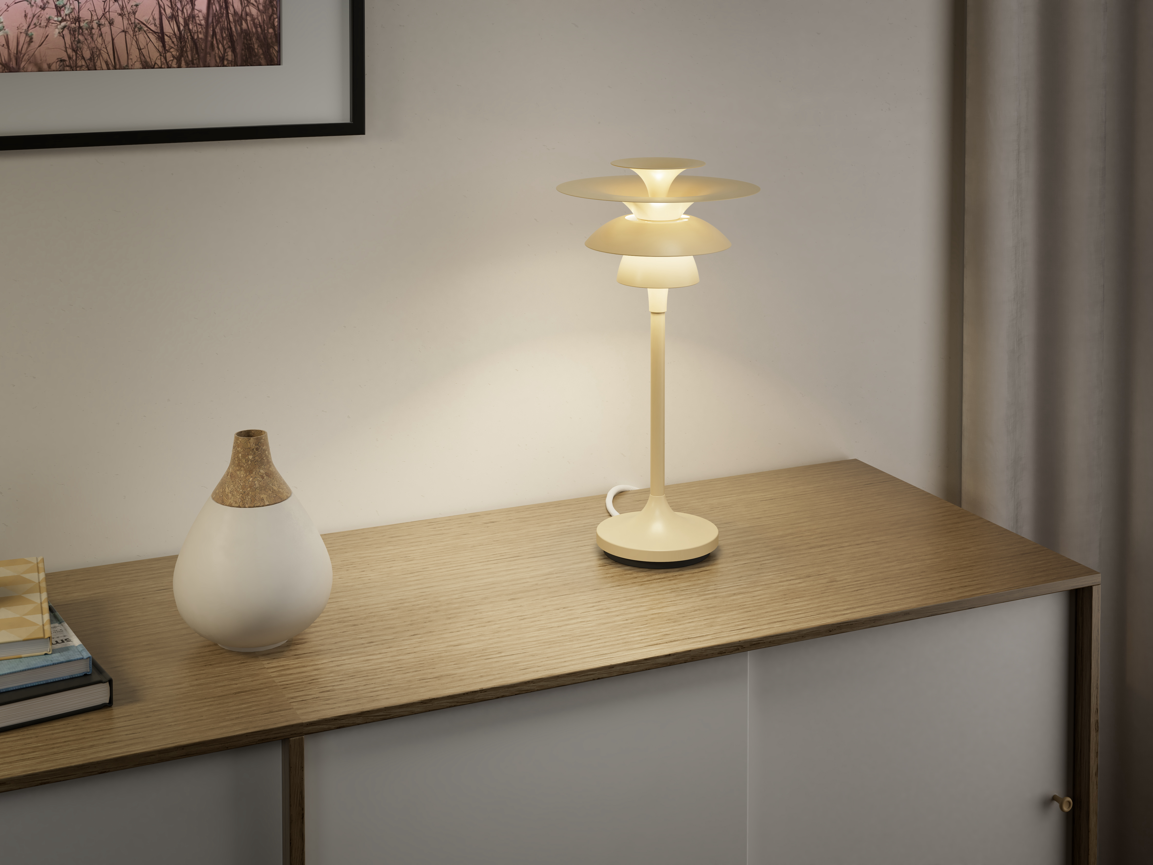 Belid Picasso Tischlampe Nougat 35cm