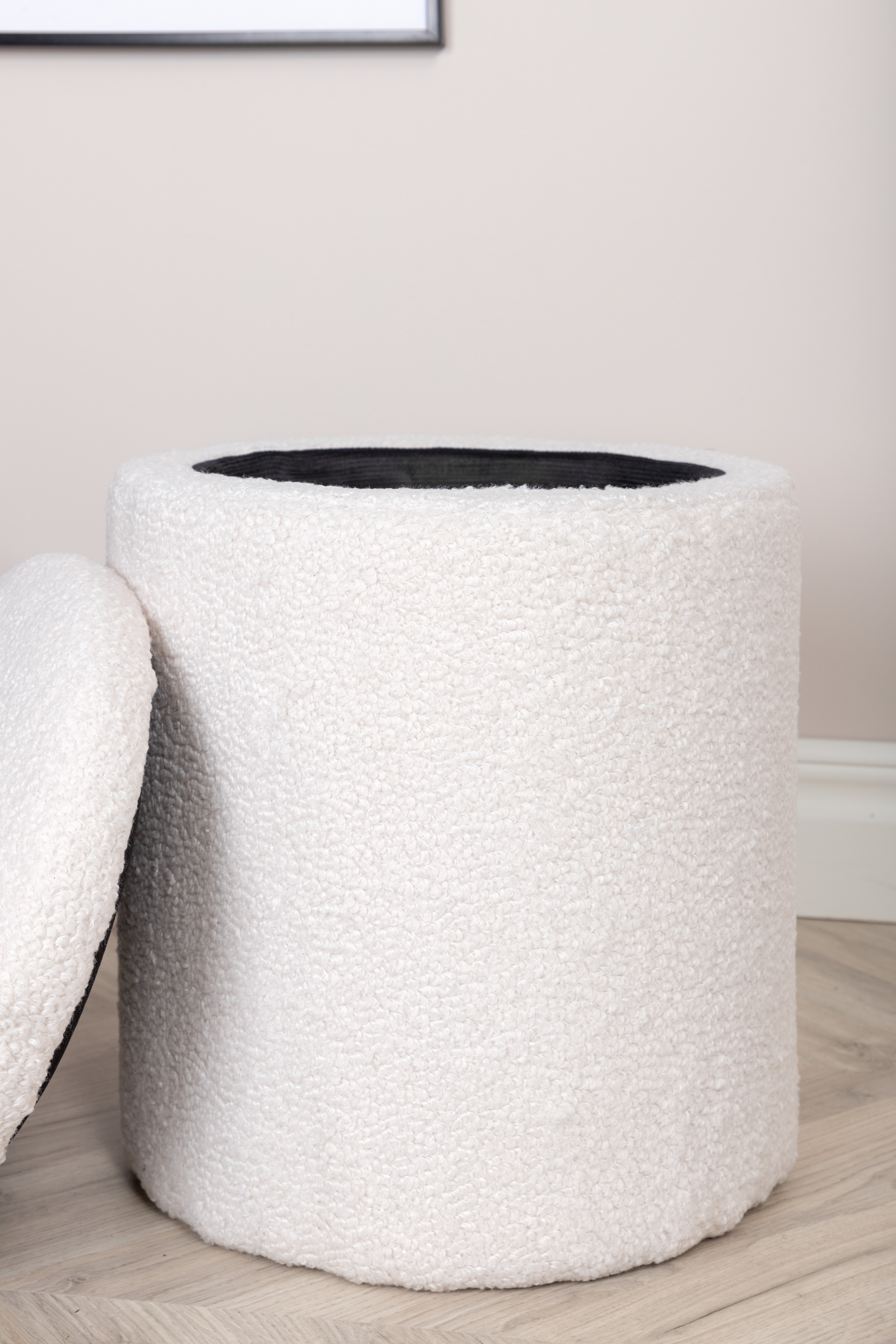 Venture Home Connie Sittpuff Förvaring Teddy Offwhite