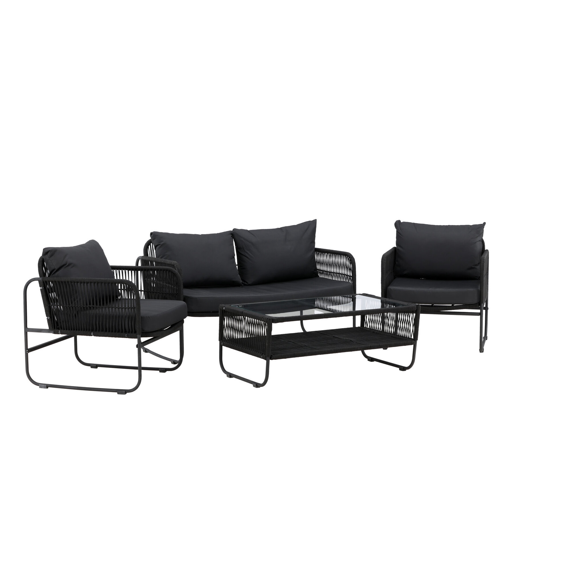 Venture Home Utah Lounge Set Svart