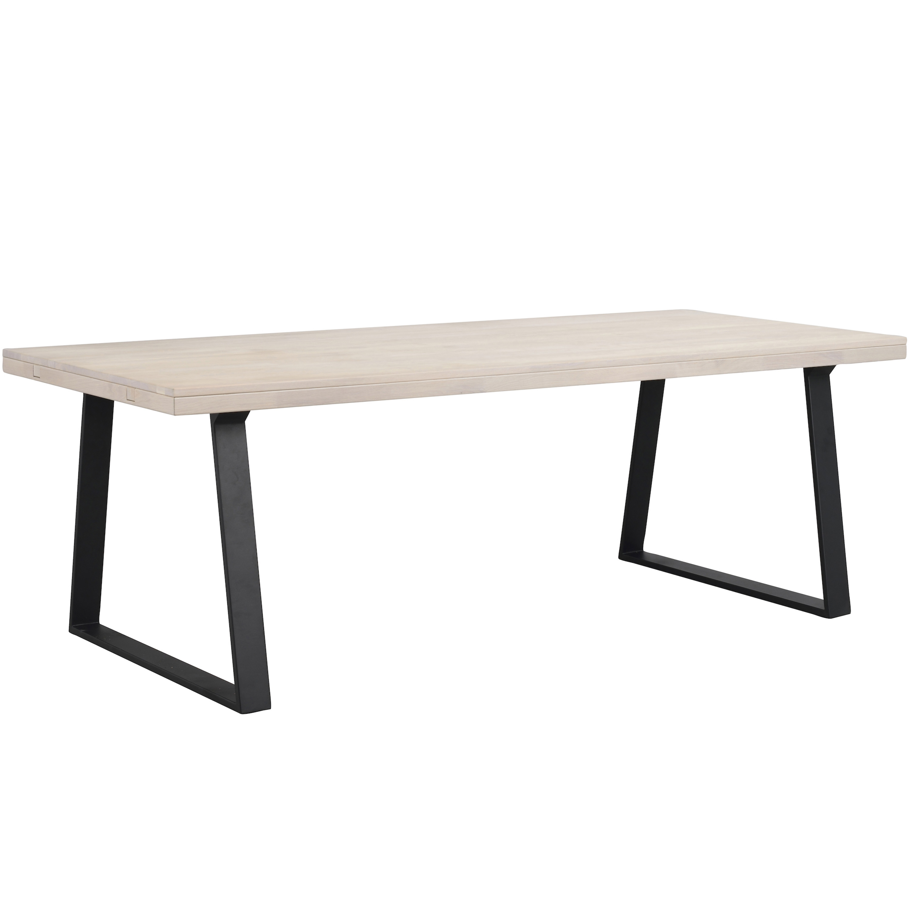 Rowico Home - Brooklyn Esstisch U-Bein Weißpigmentierte Eiche 220 cm - Braun