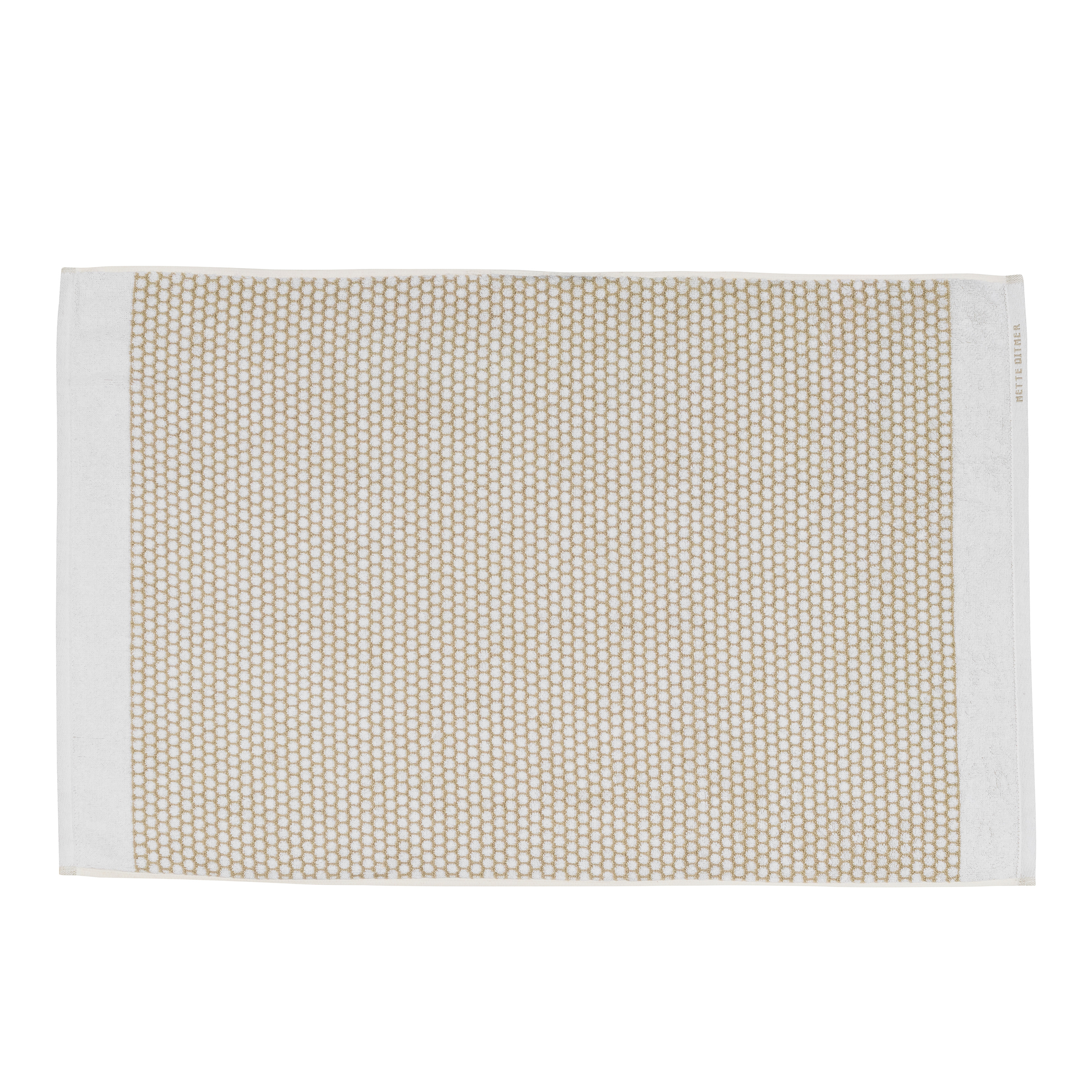 Grid Badezimmerteppich Sand/Offwhite 50x80