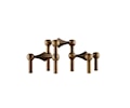 STOFF Nagel Ljusstake Bronzed Brass 3-pack