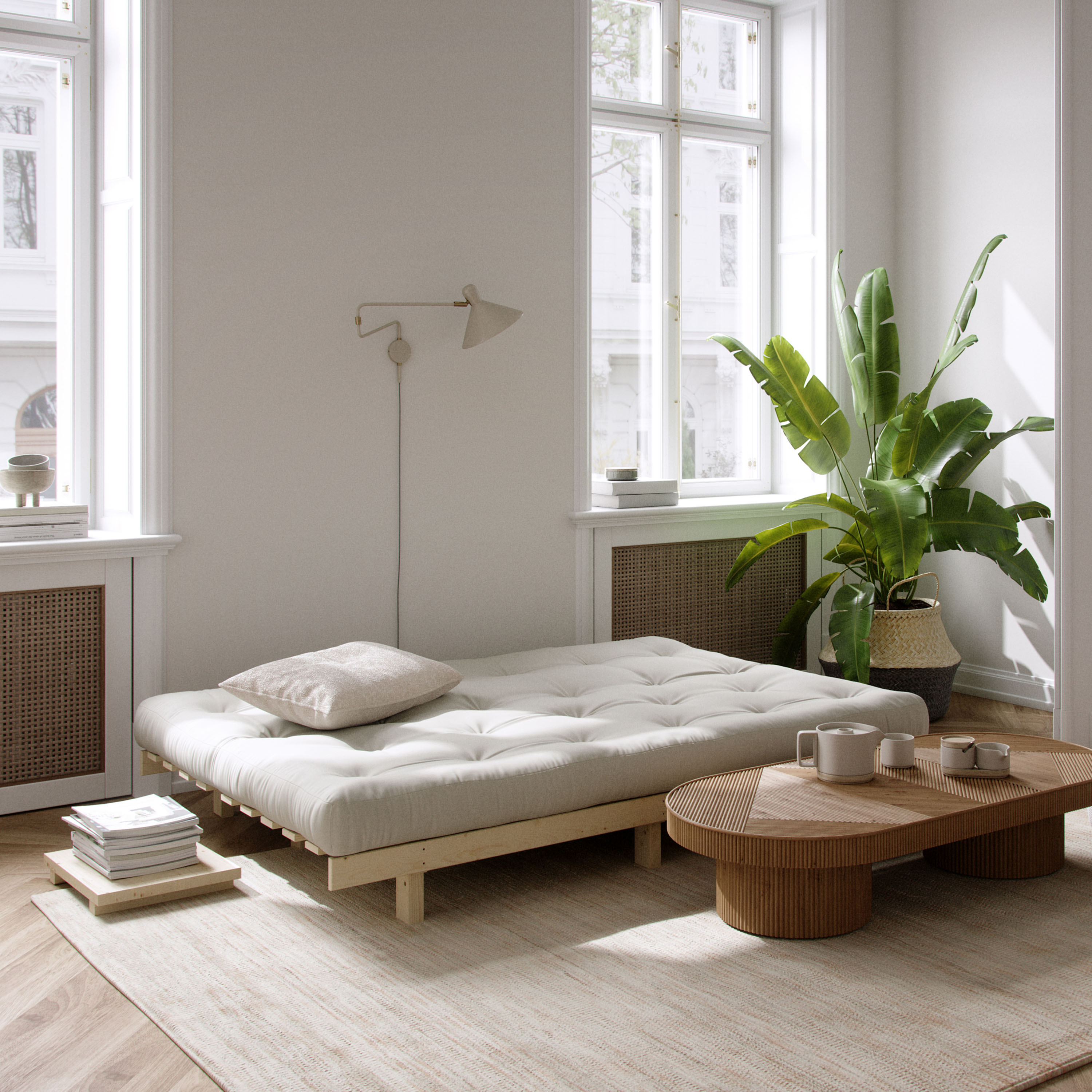 Karup Design Lean Vuodesohva Natur/Beige 190cm