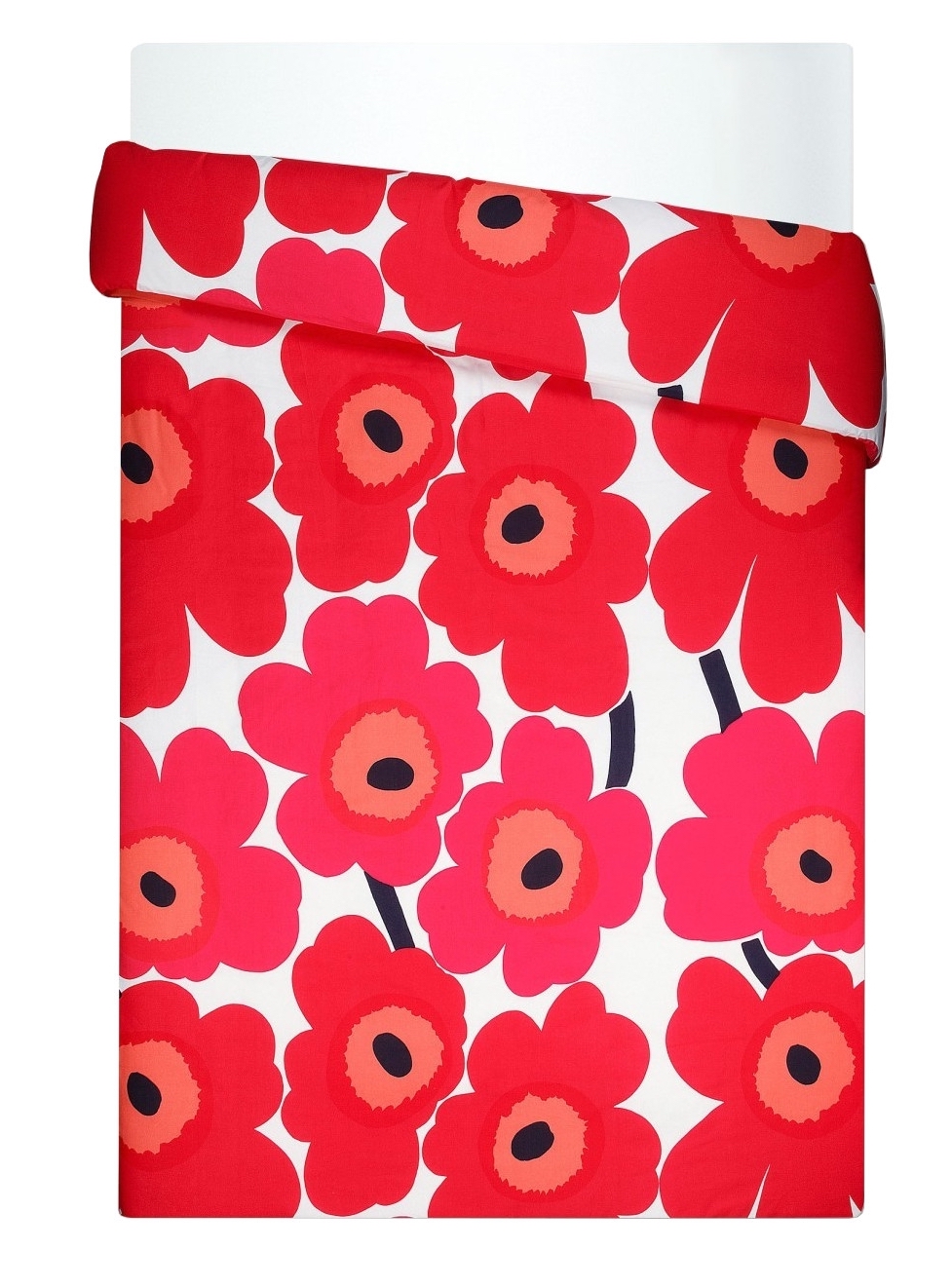 Marimekko - Unikko Påslakan Röd/Vit Enkel