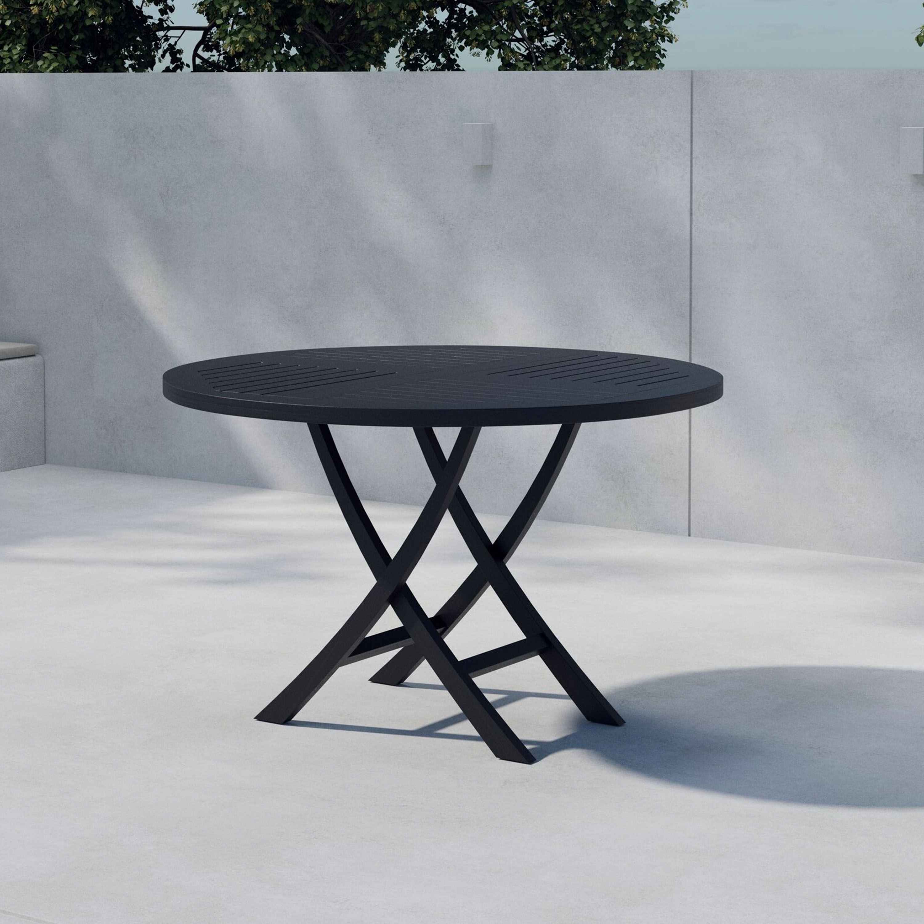 Venture Home Kenya Matbord Black Teak Ø120