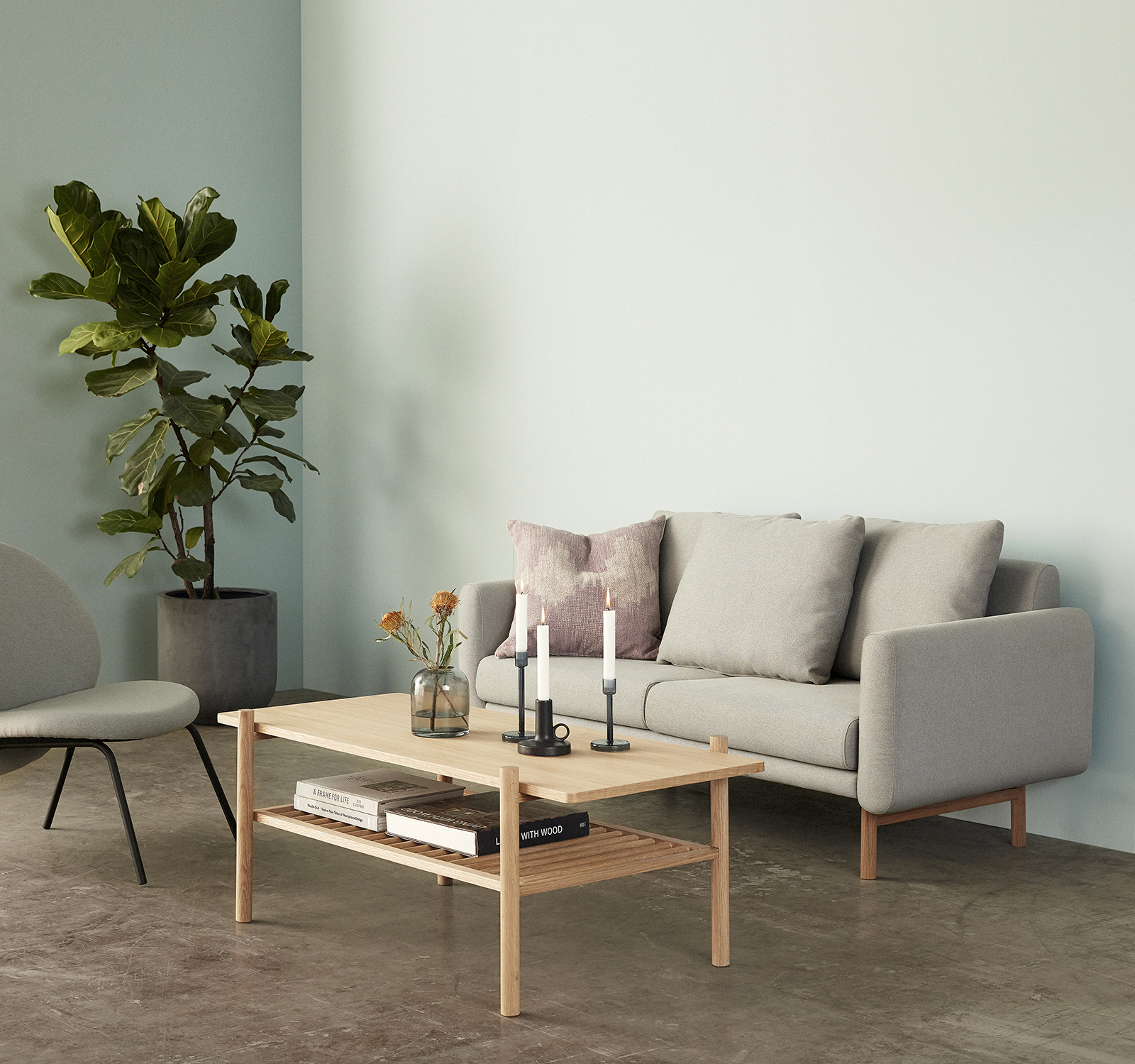 Hübsch Acorn Soffbord Fyrkantigt Natural 120cm