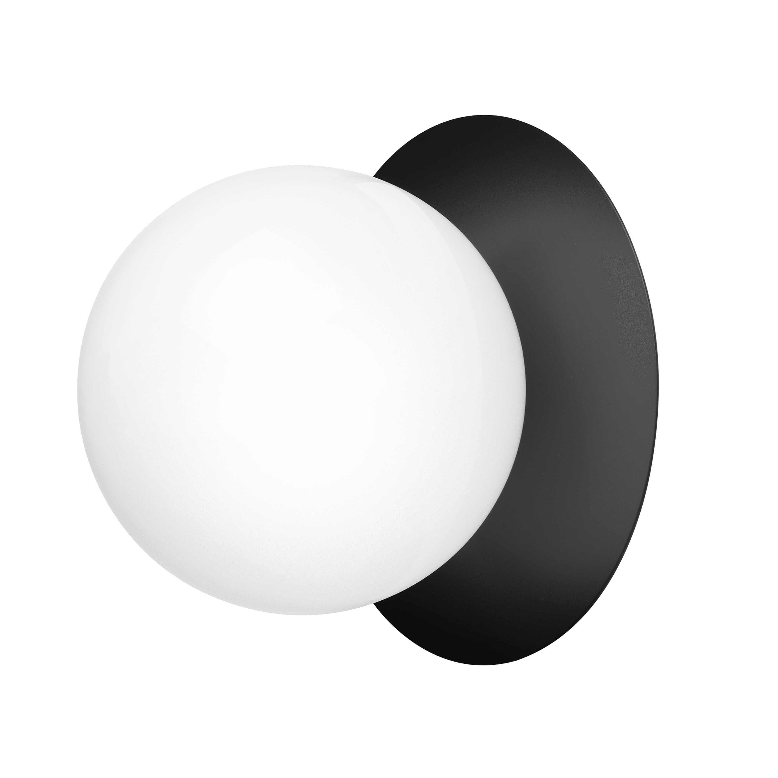 Liila 1 Vägg-/taklampa Black/Opal Large