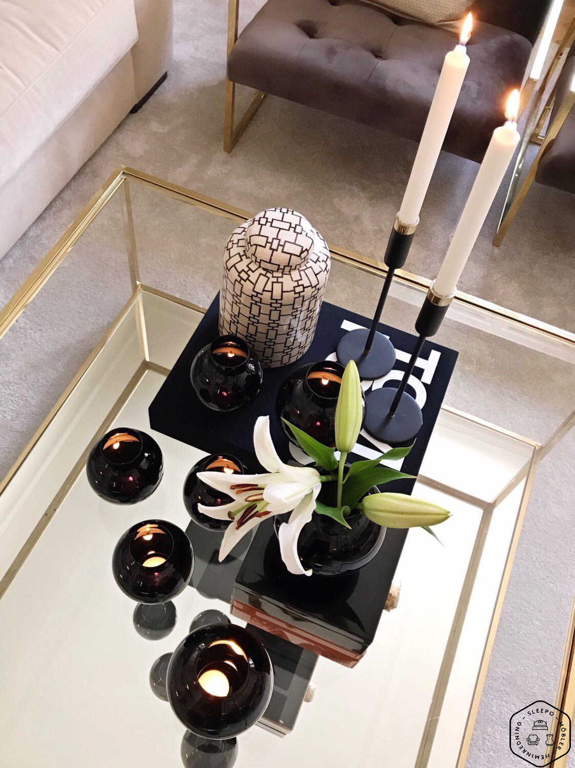 Skruf Tokyo Maljakko / Kynttilälyhty Musta 15cm