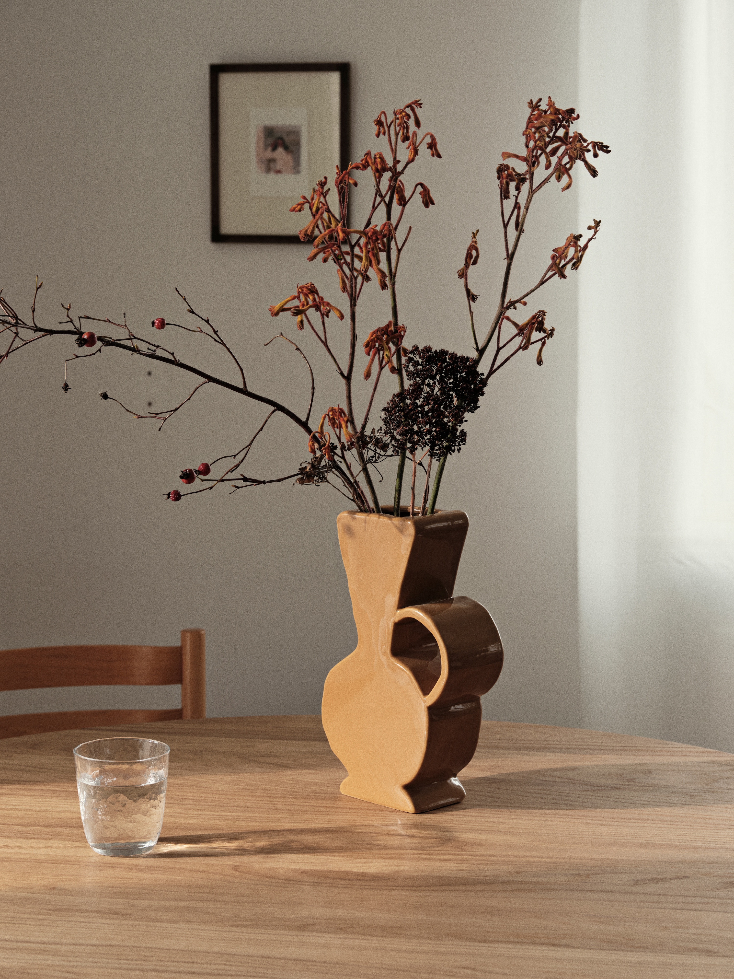 Broste Copenhagen Etta Vase Kanel Sand 19cm