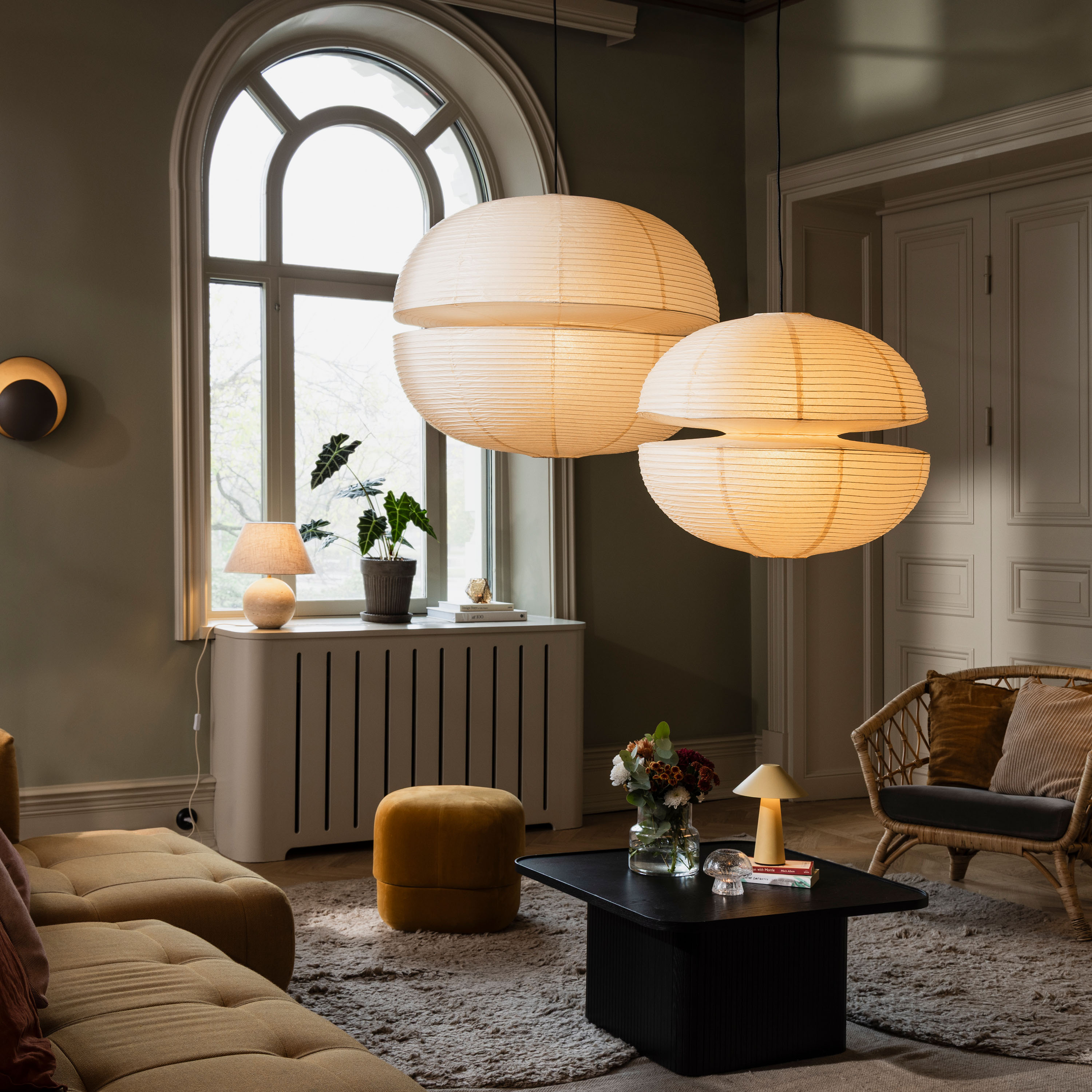 Globen Lighting Cannes Tragbare Tischlampe Hafergelb