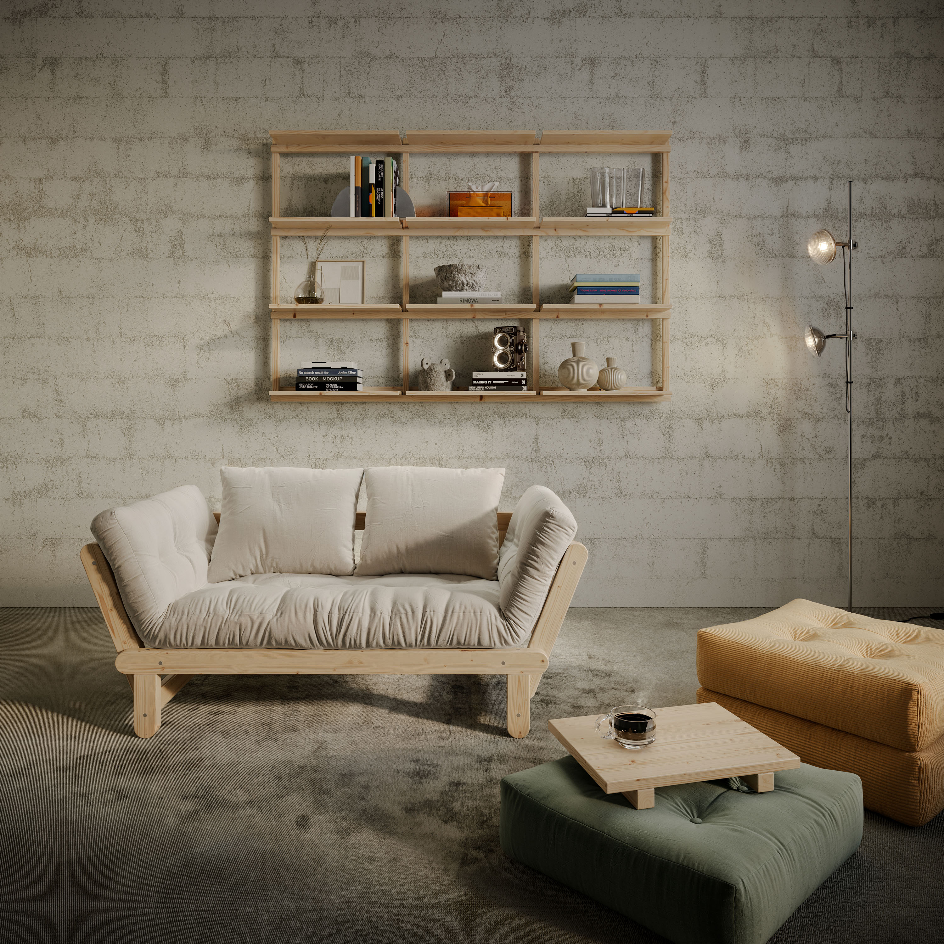 Karup Design Beat Bäddsoffa Natur/Beige 200cm