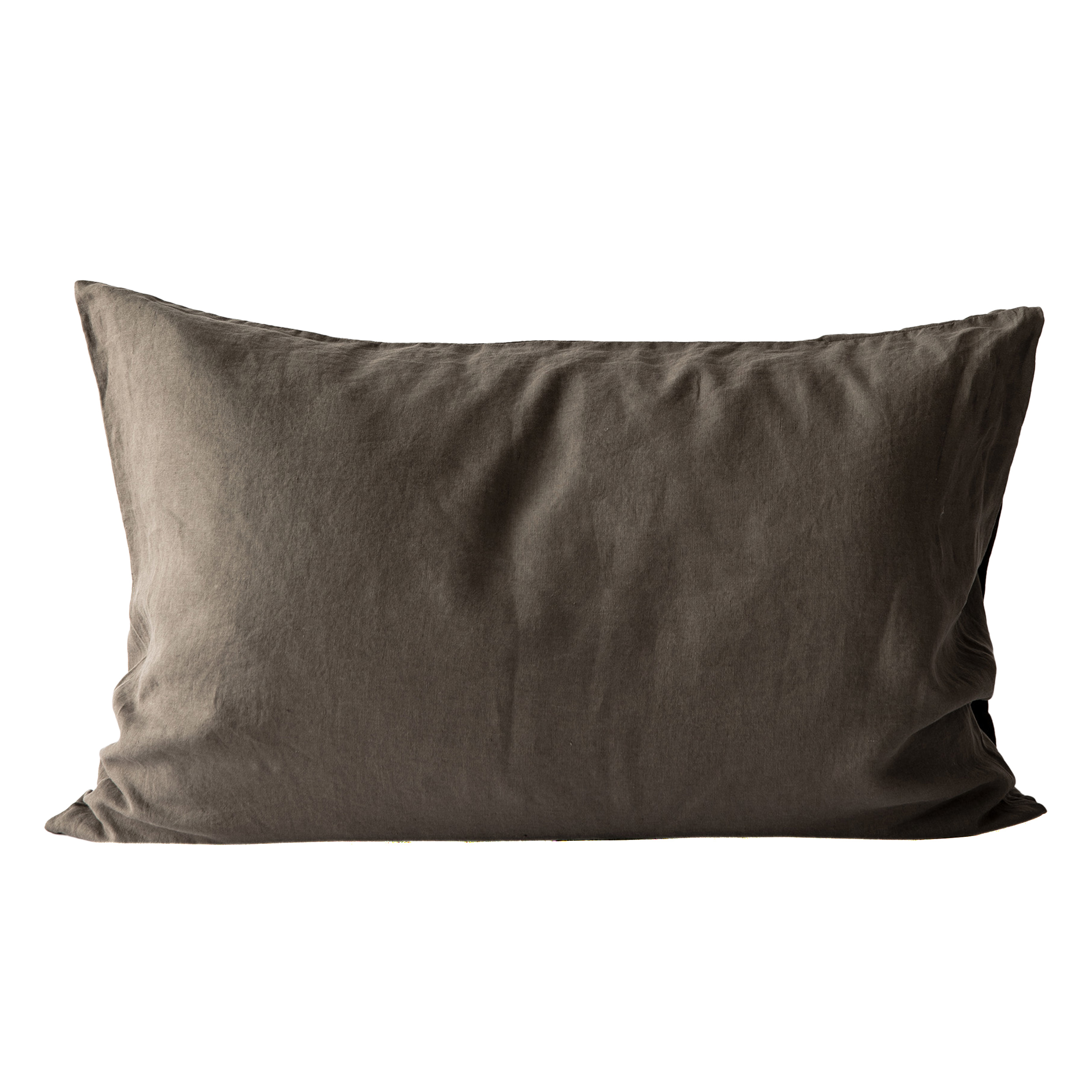 Tell me more - Örngott Linne Taupe 60x90 - Brun