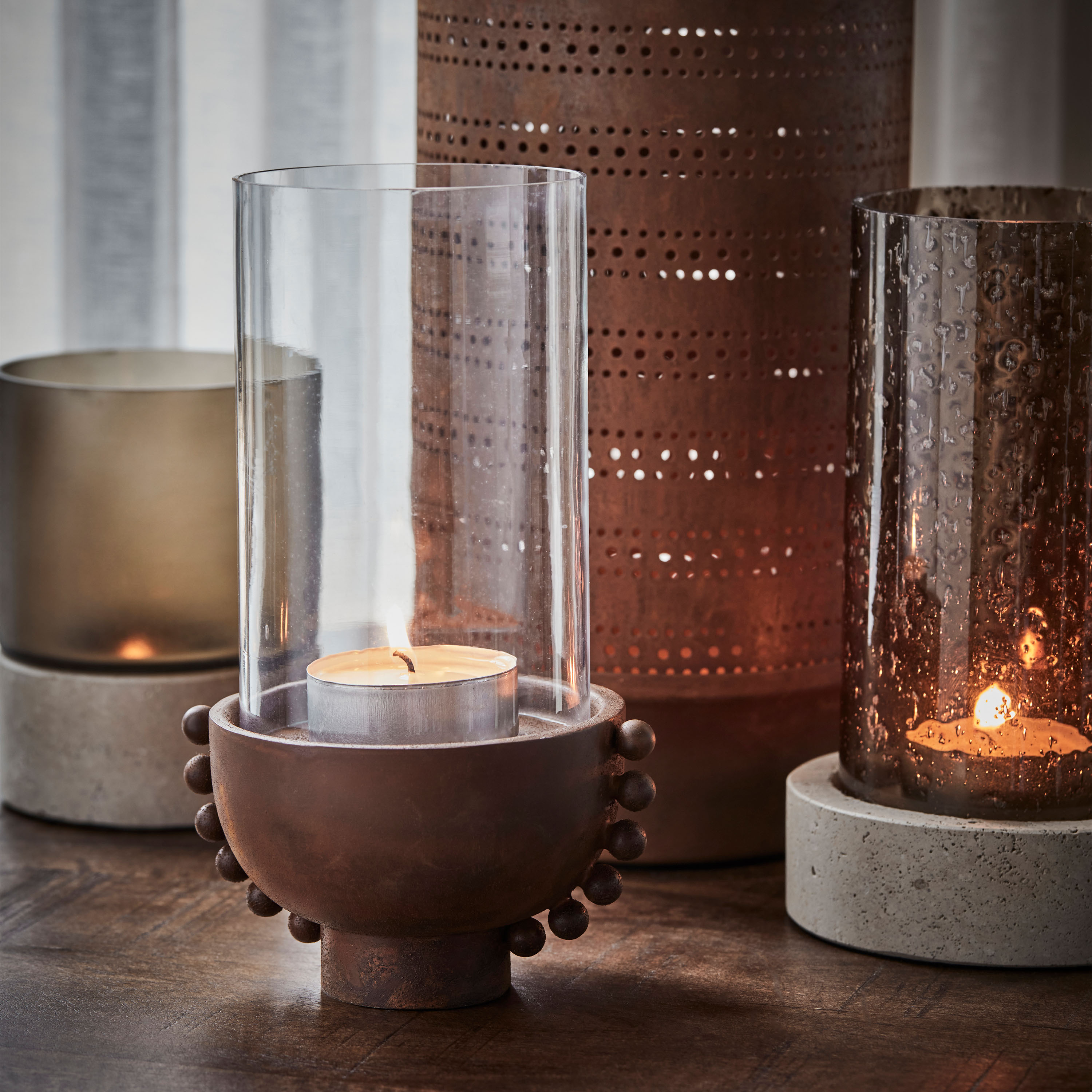 House Doctor Manet Kerzenhalter Antikbraun