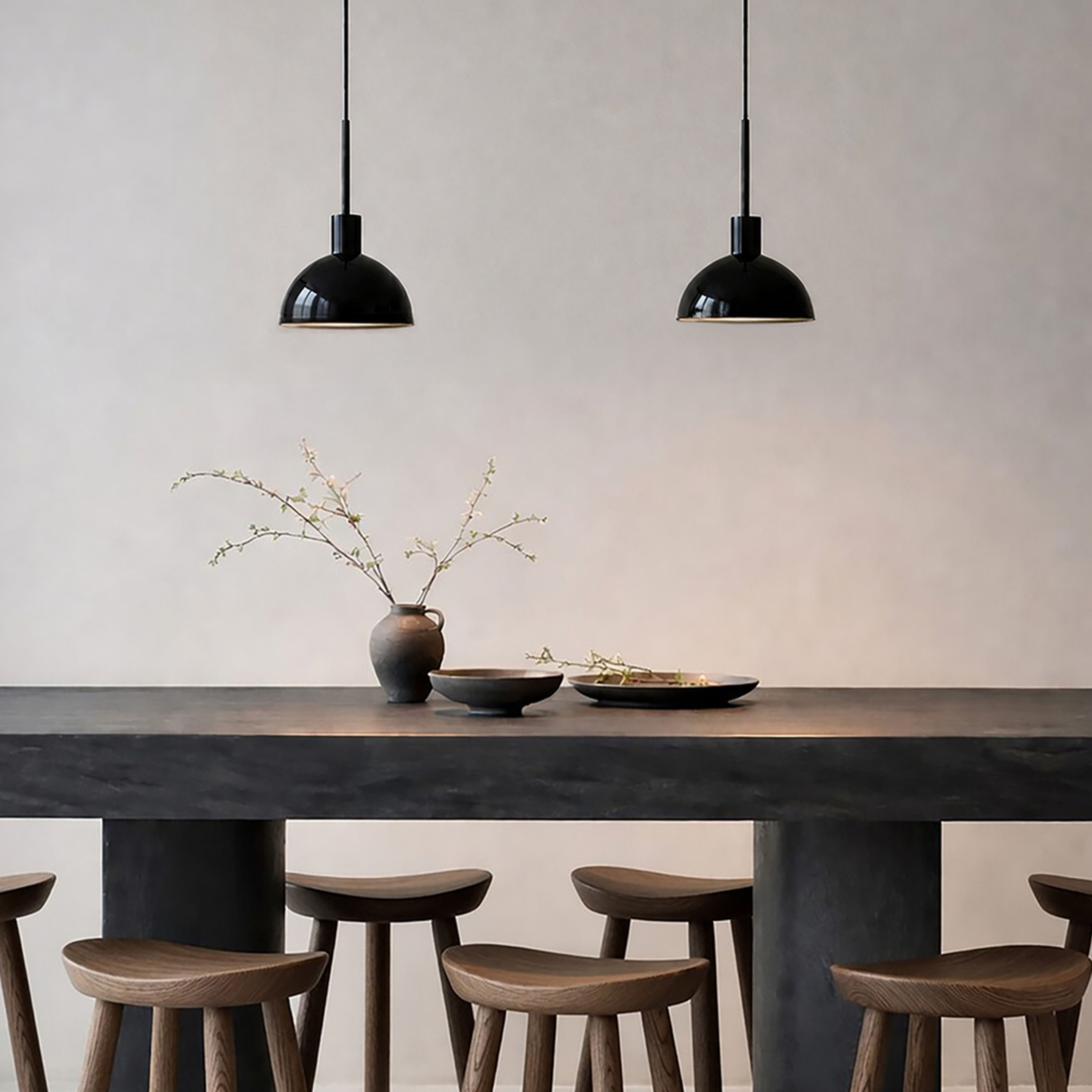 Vienda Ceiling Lamp Glossy Black Ø20