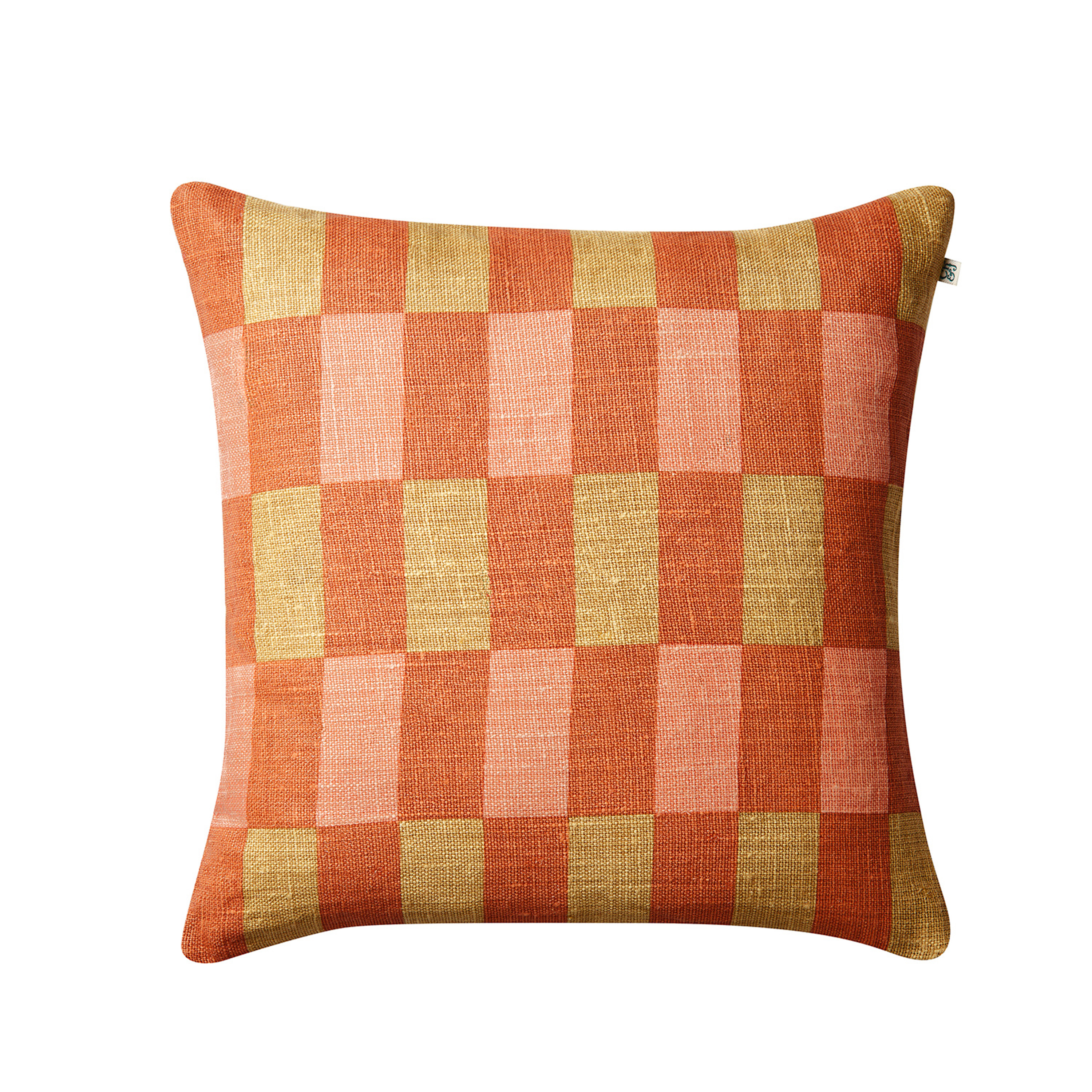 Chhatwal & Jonsson - Marari Tyynyliina Aprikoosi Oranssi/Khaki/Ruusu 50x50 cm Multi - Linne - Tyynynpäällinen