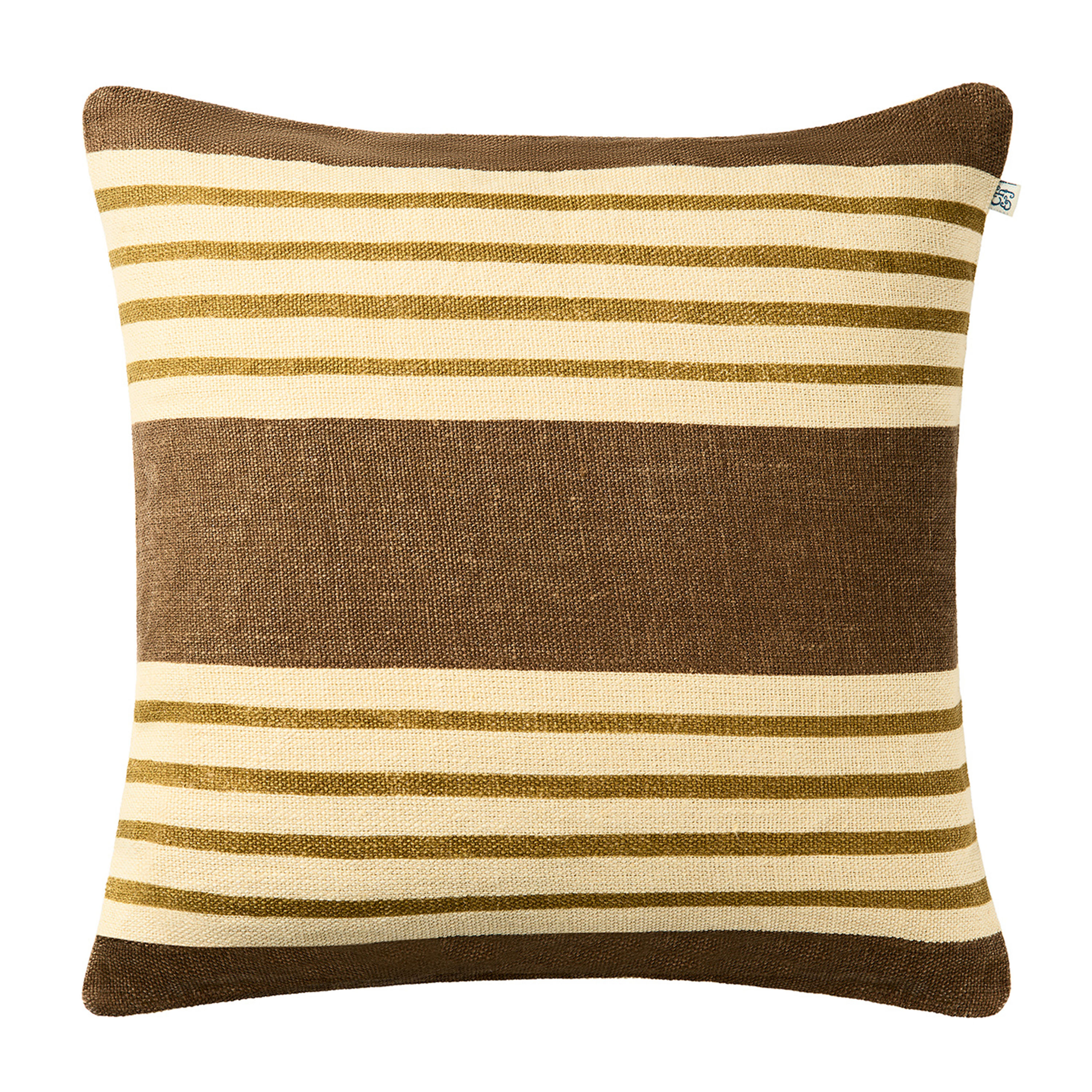 Aria Tyynyliina Taupe/Masala Yellow 50x50