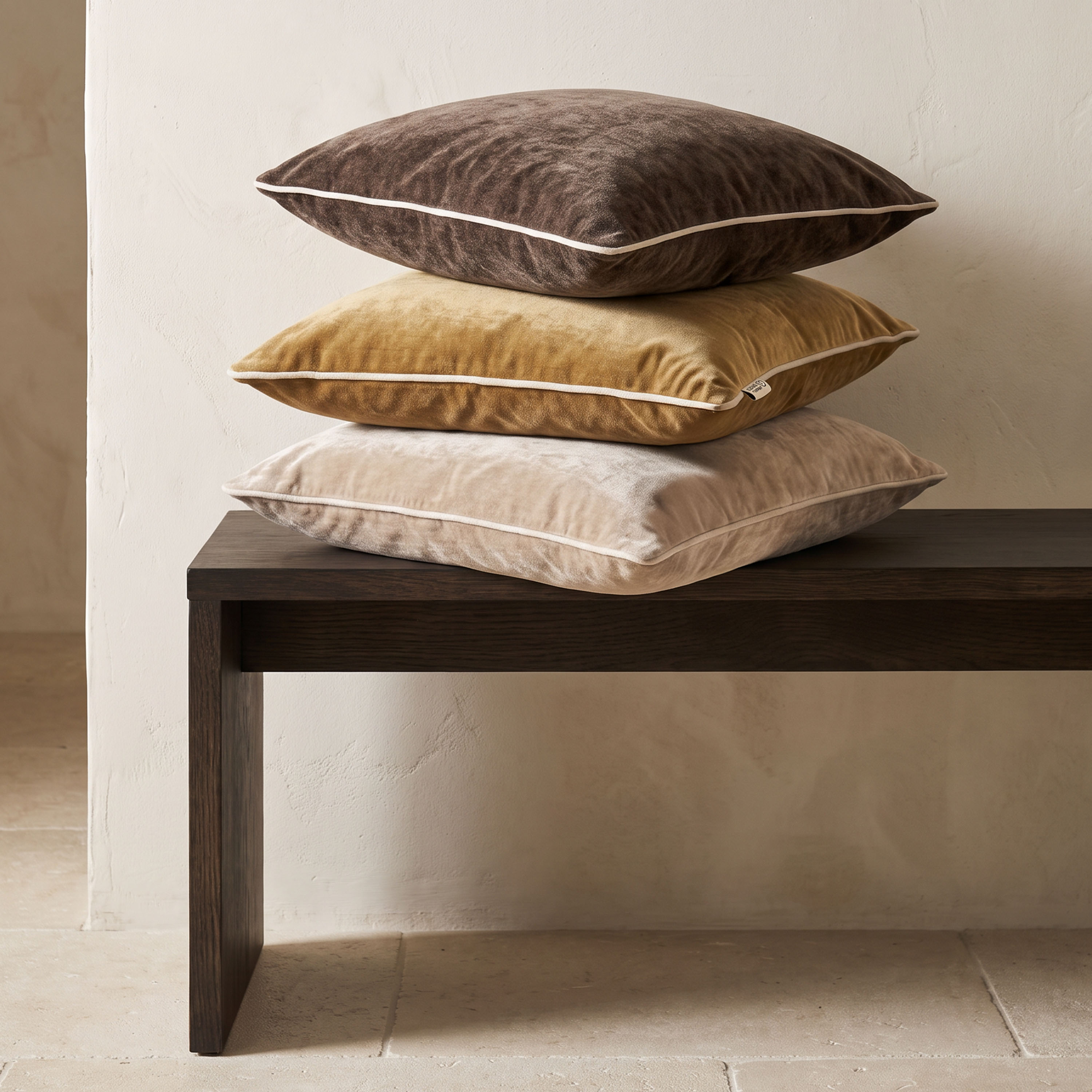 Classic Collection Velvet Stonewash Kuddfodral Beige 50x50