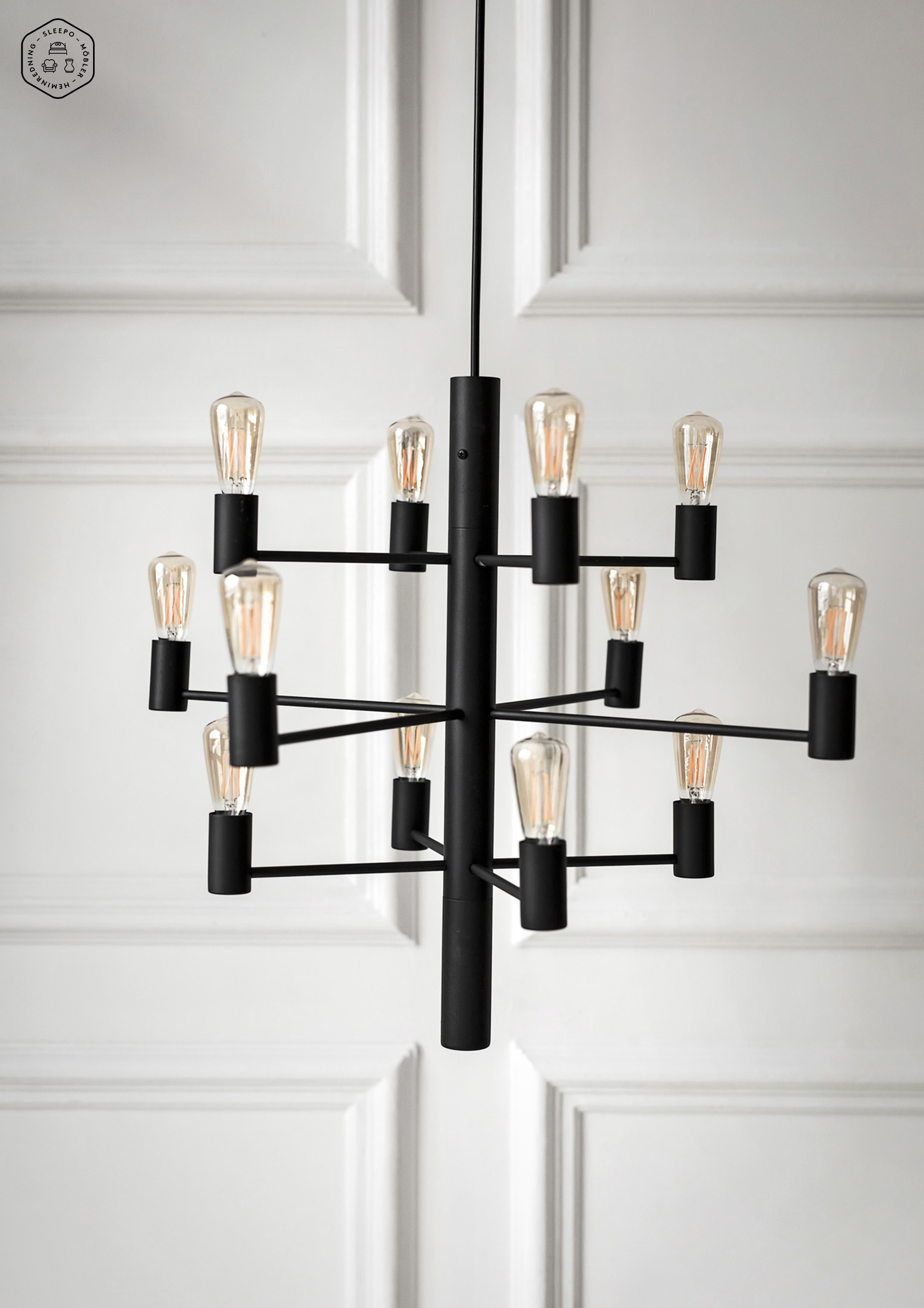 Herstal Manola 12 LED Kattovalaisin Musta