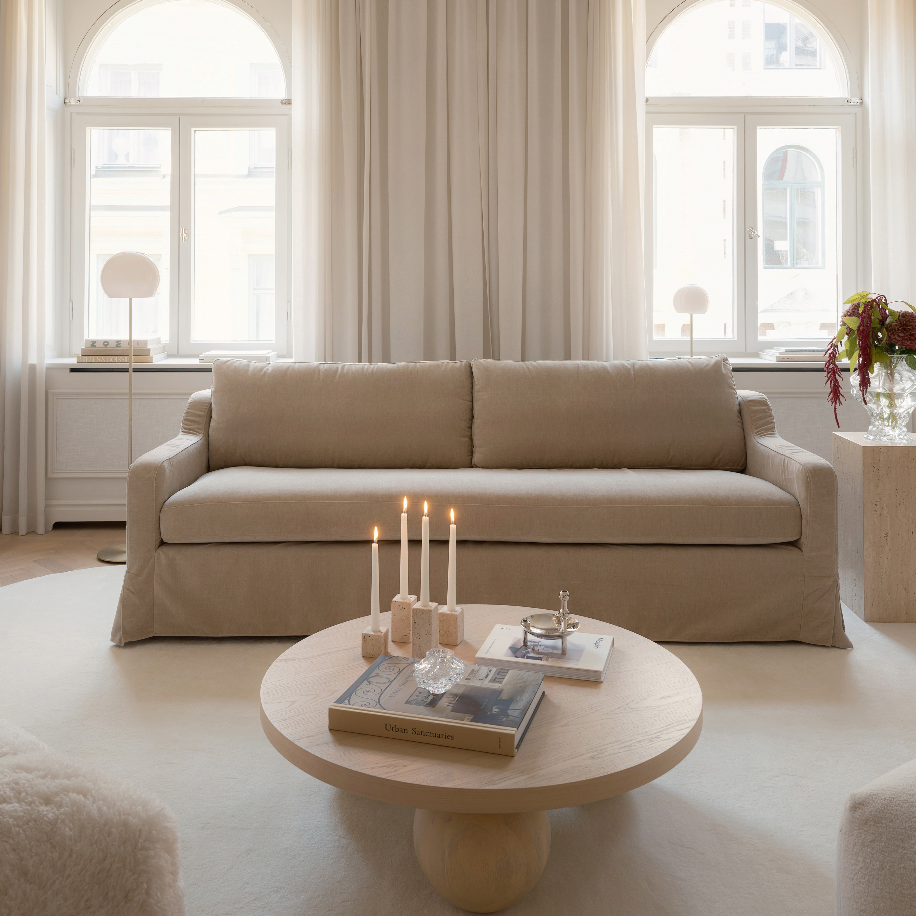 Verona 4-sits Soffa Dark Beige 228cm