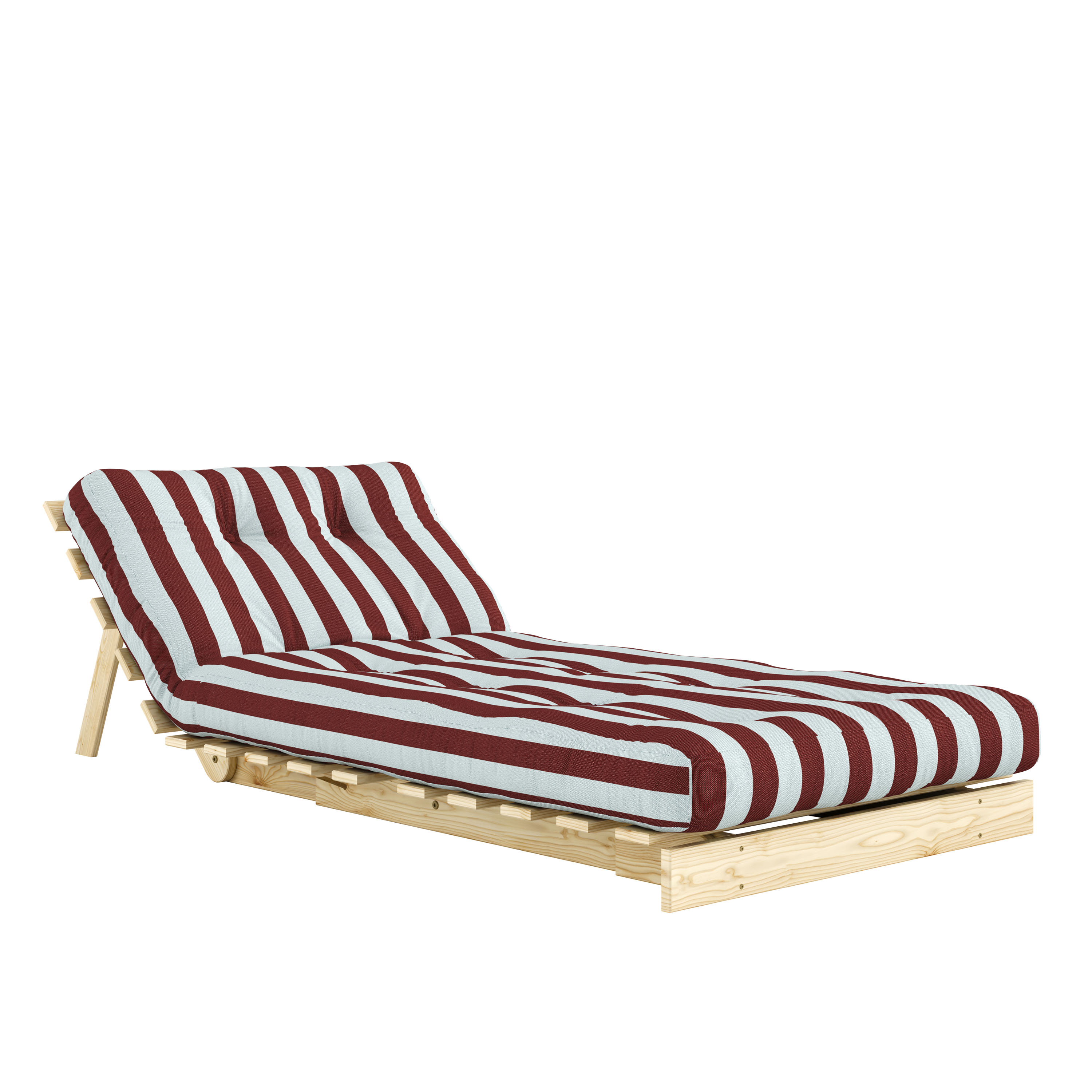 Karup Design Roots Bäddfotölj Natur/Burgundy Light Blue 90cm
