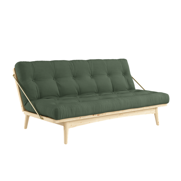 Karup Design - Folk Sovesofa Natur/Olive Green 190cm - Grønn  - Sovesofaer