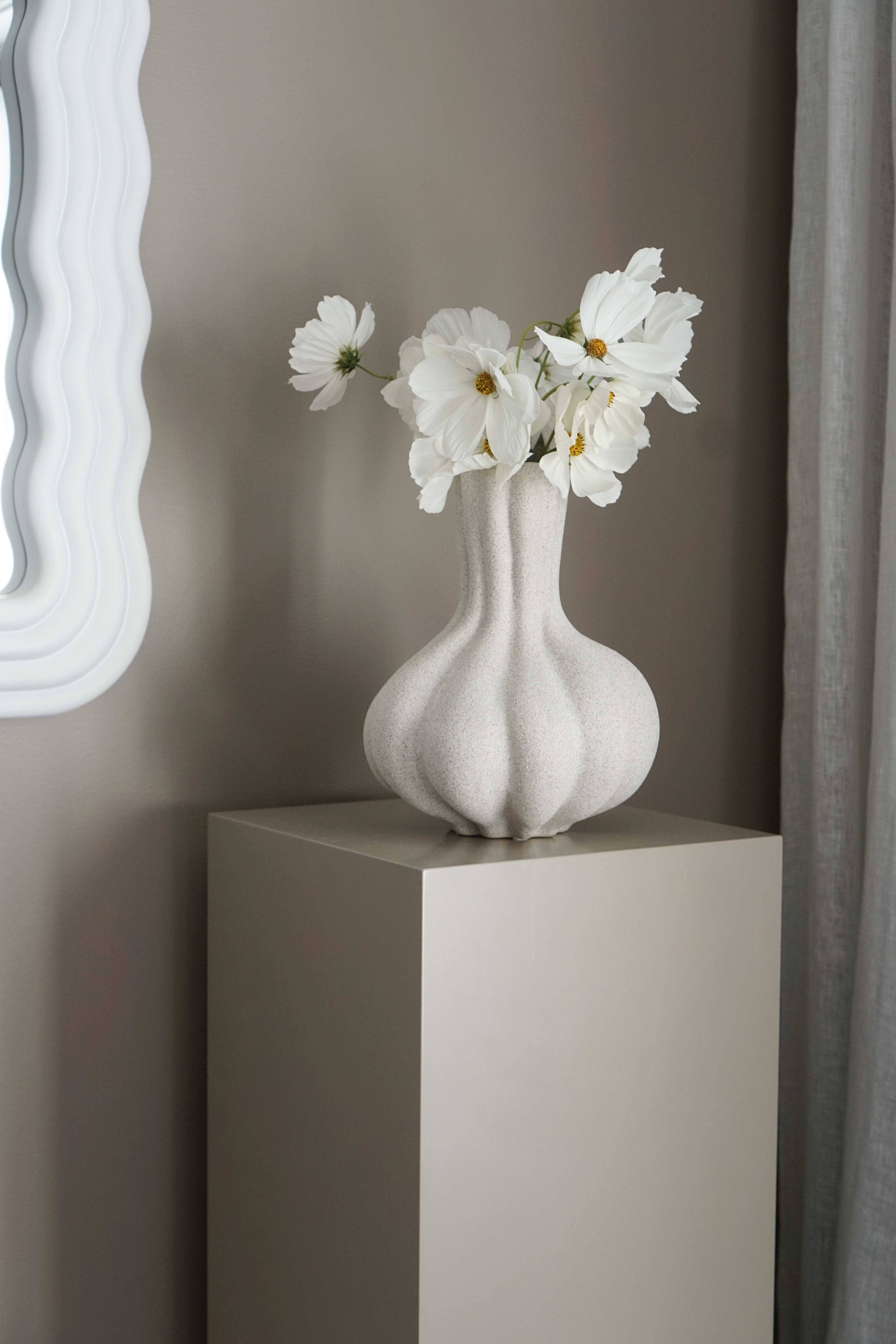 Sleepo Collection Dahlia Vas White Melange 30cm