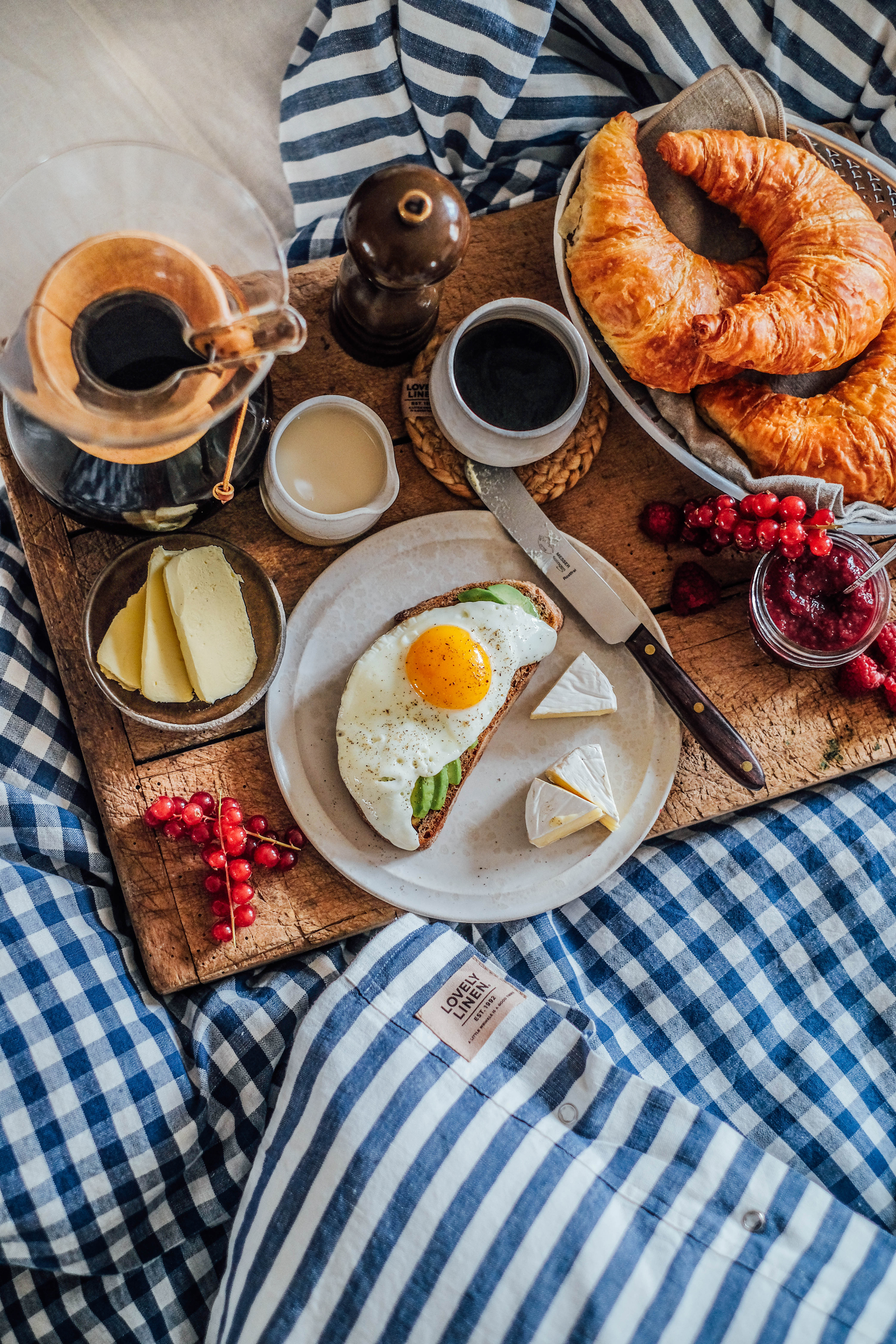 Lovely Linen Misty Påslakan Linne Square Denim Blue Enkel