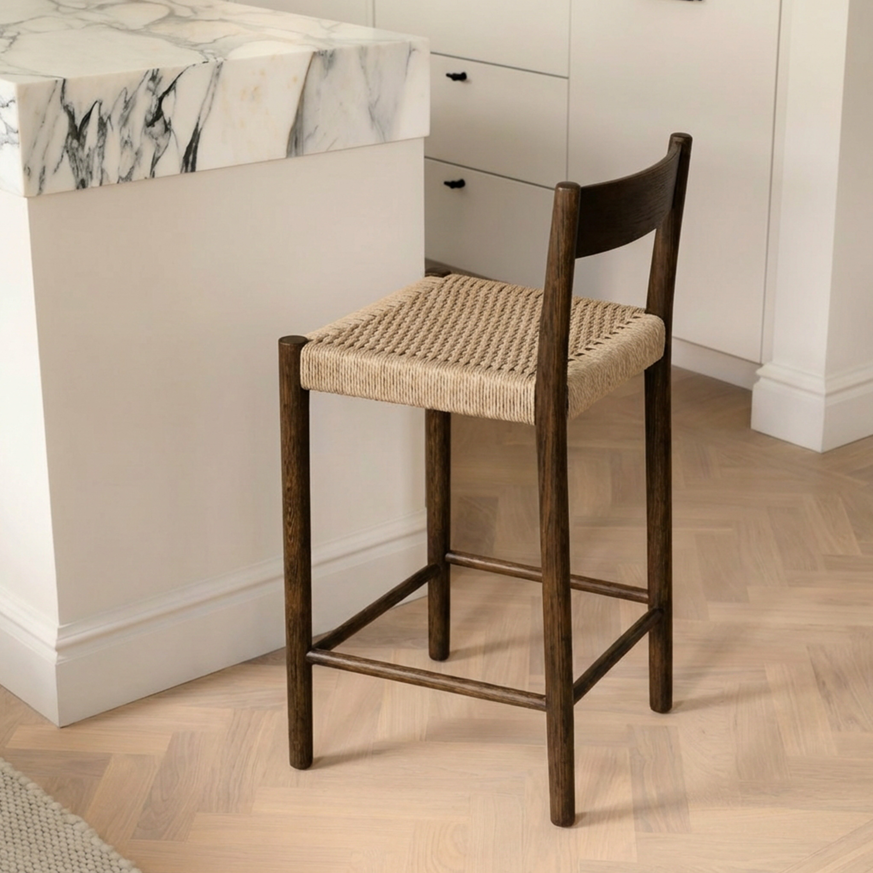 Sleepo Collection Colin Bar Stool Brown Stained Oak