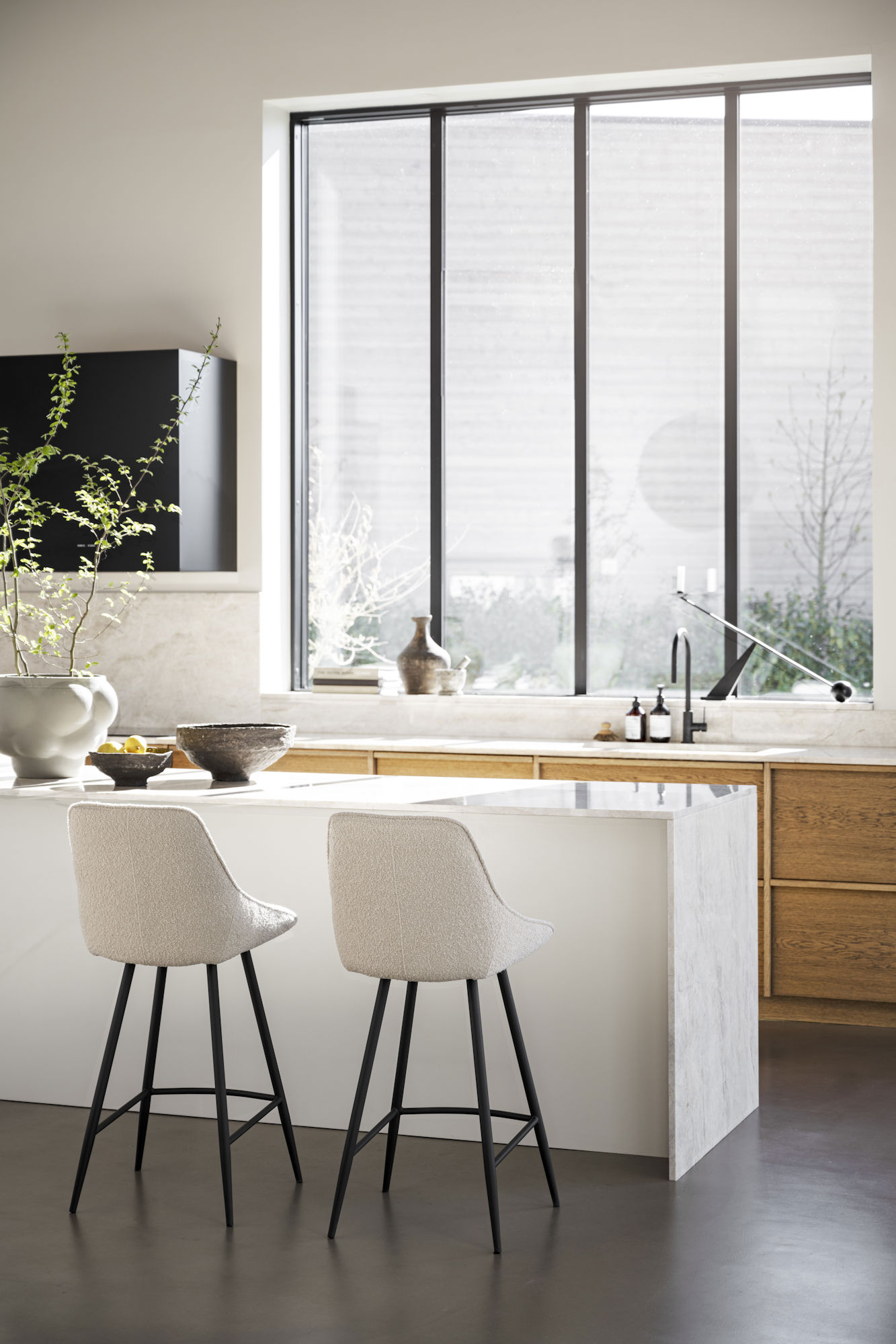 Rowico Home Sierra Barstol Bouclé Beige