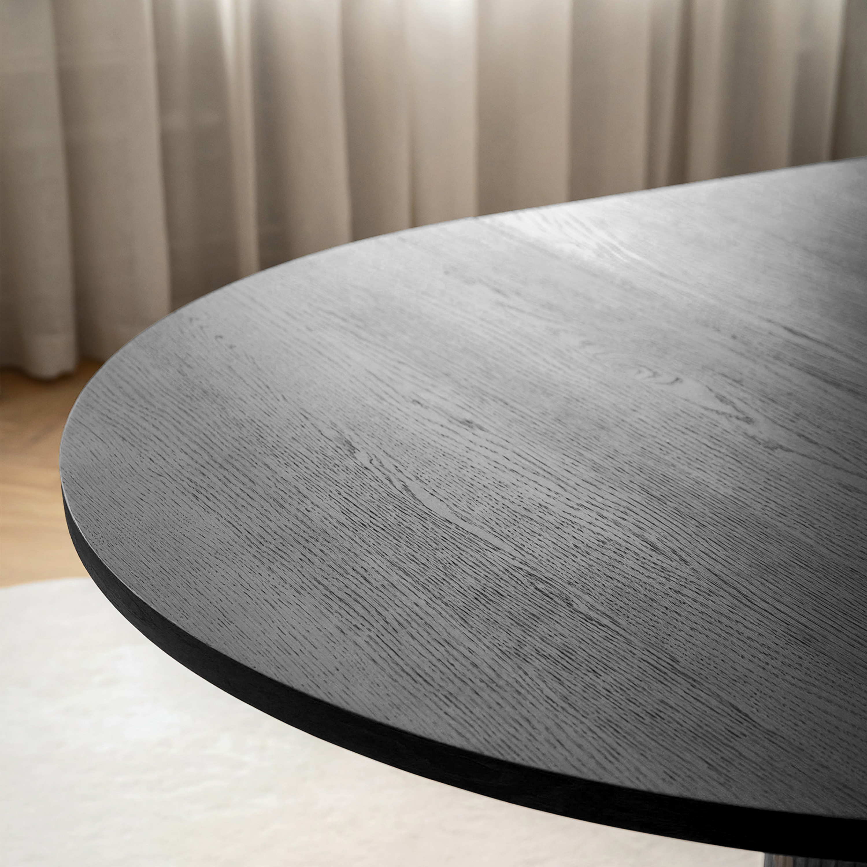 Sleepo Collection Bauer Matbord Svartbetsad Ø130+50