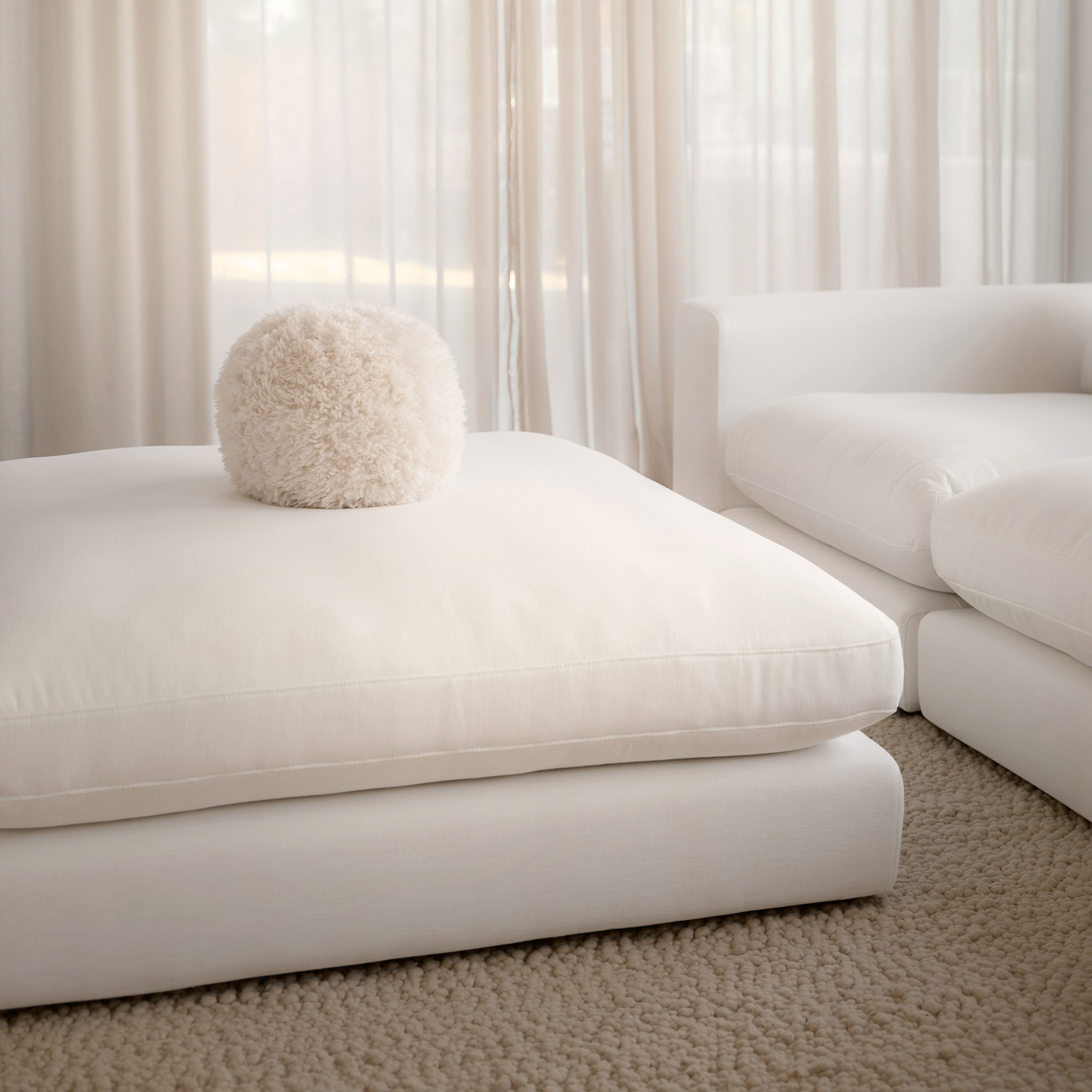 Sleepo Collection Capri Fussbank Weiß 120x115