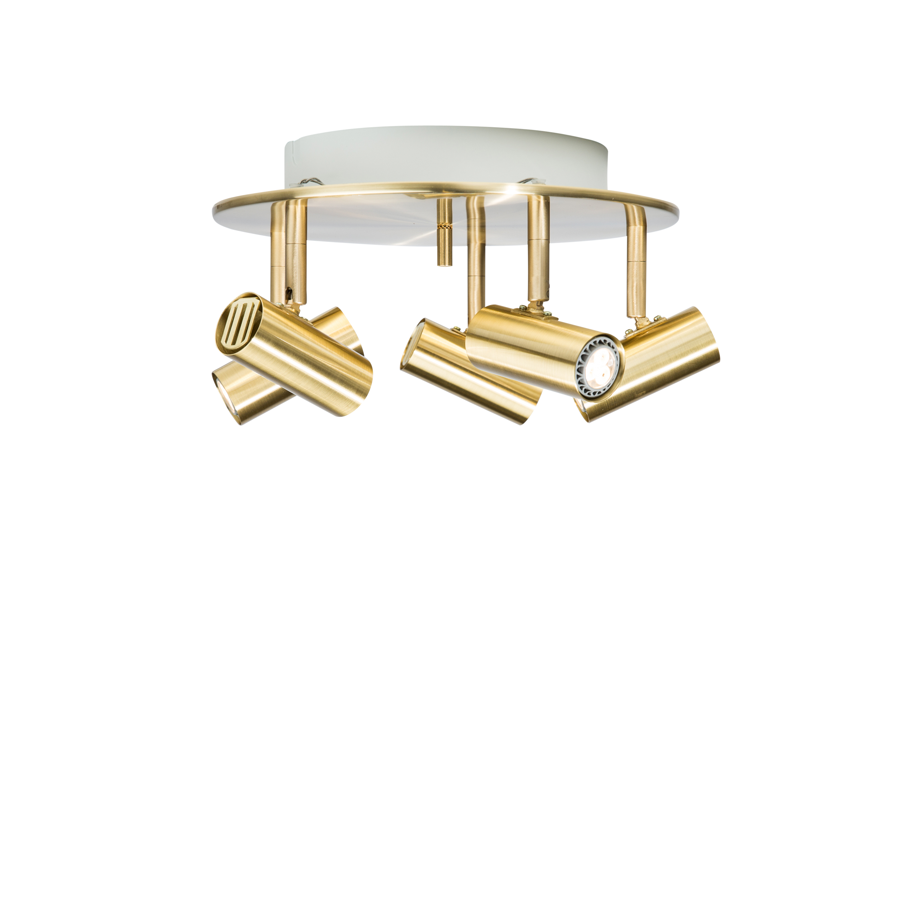 Cato 5 spot LED Taklampa Mässing