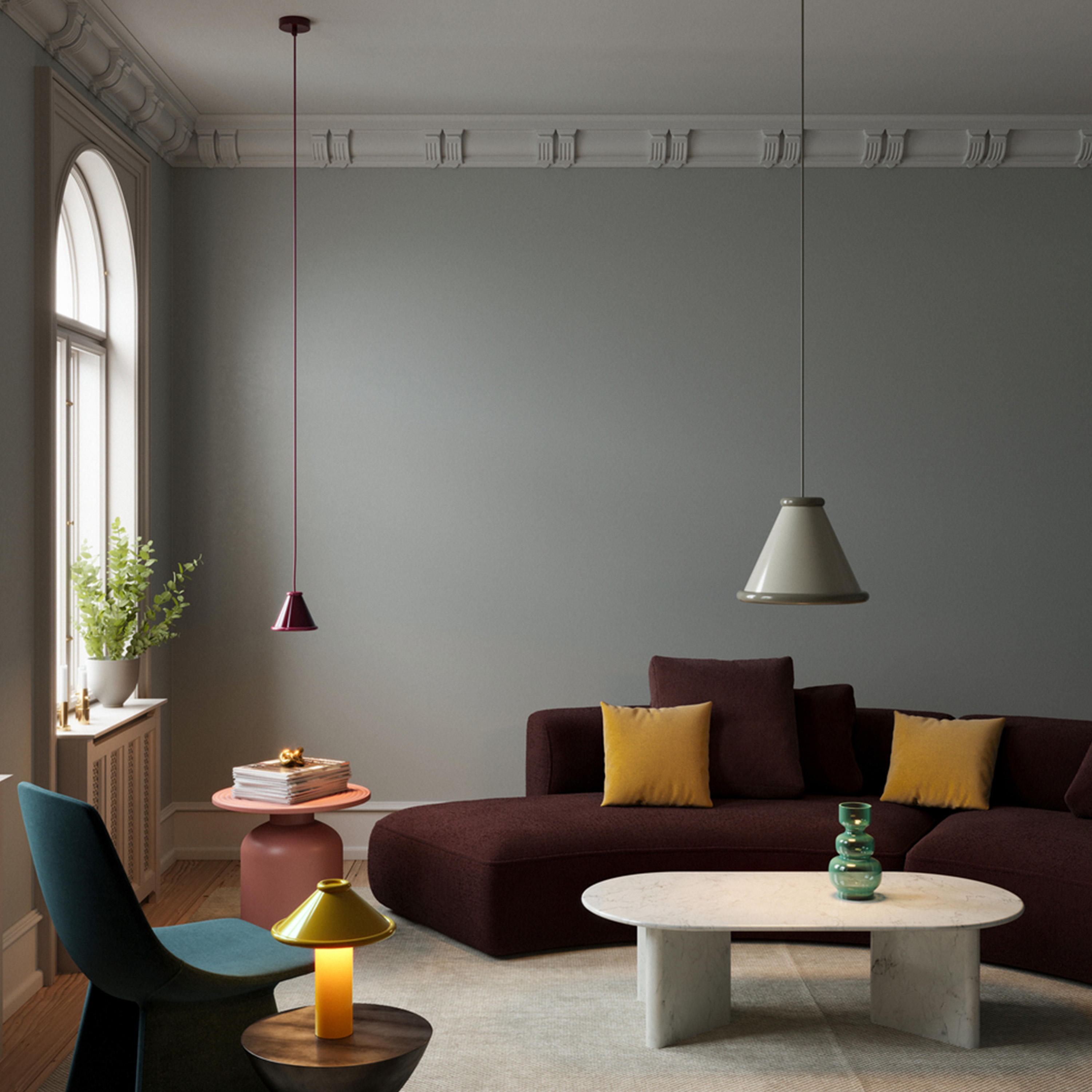 Belid Belle Kattovalaisin Pepple Grey/Moss Grey Ø36