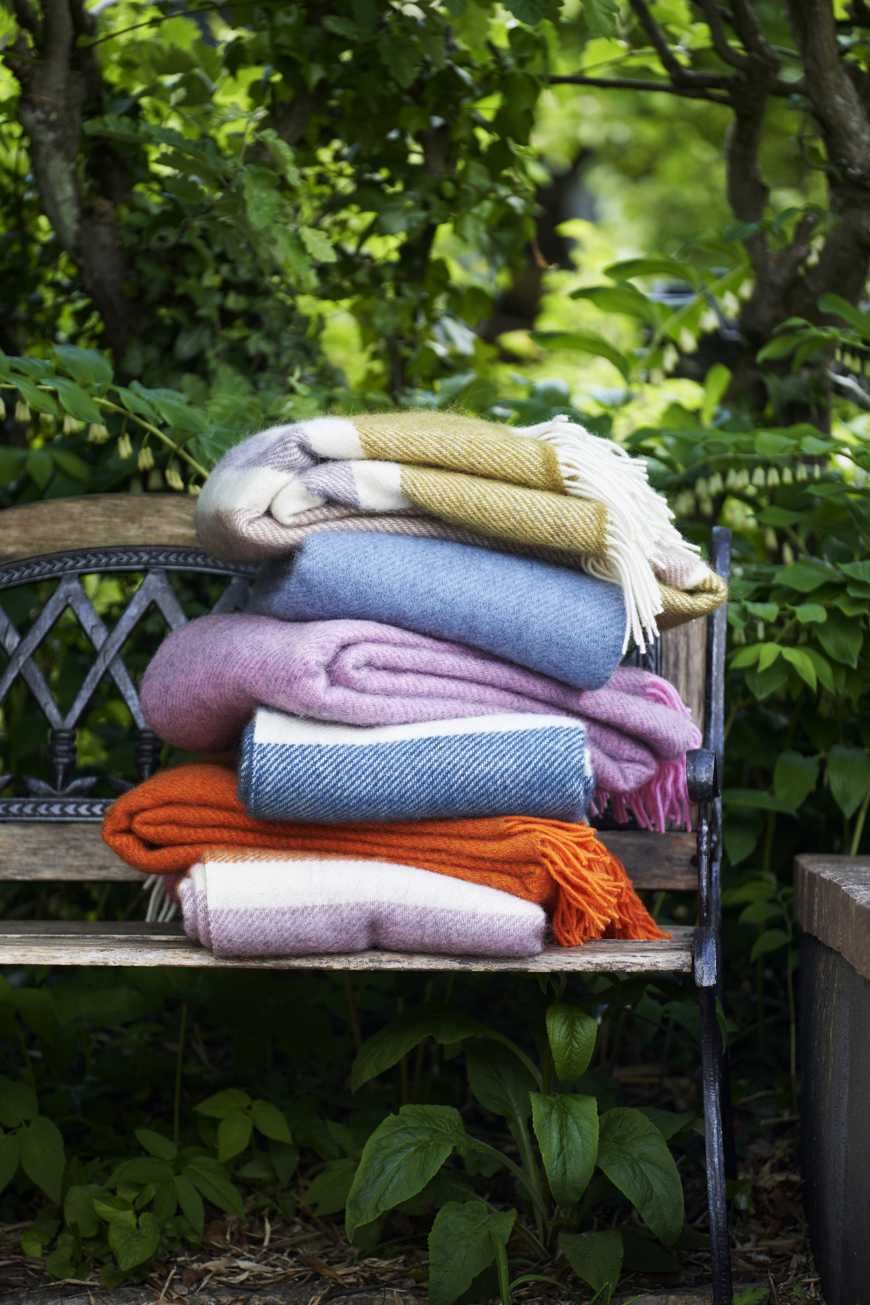 Klippan Yllefabrik Gotland Ullpläd Infinity Blue