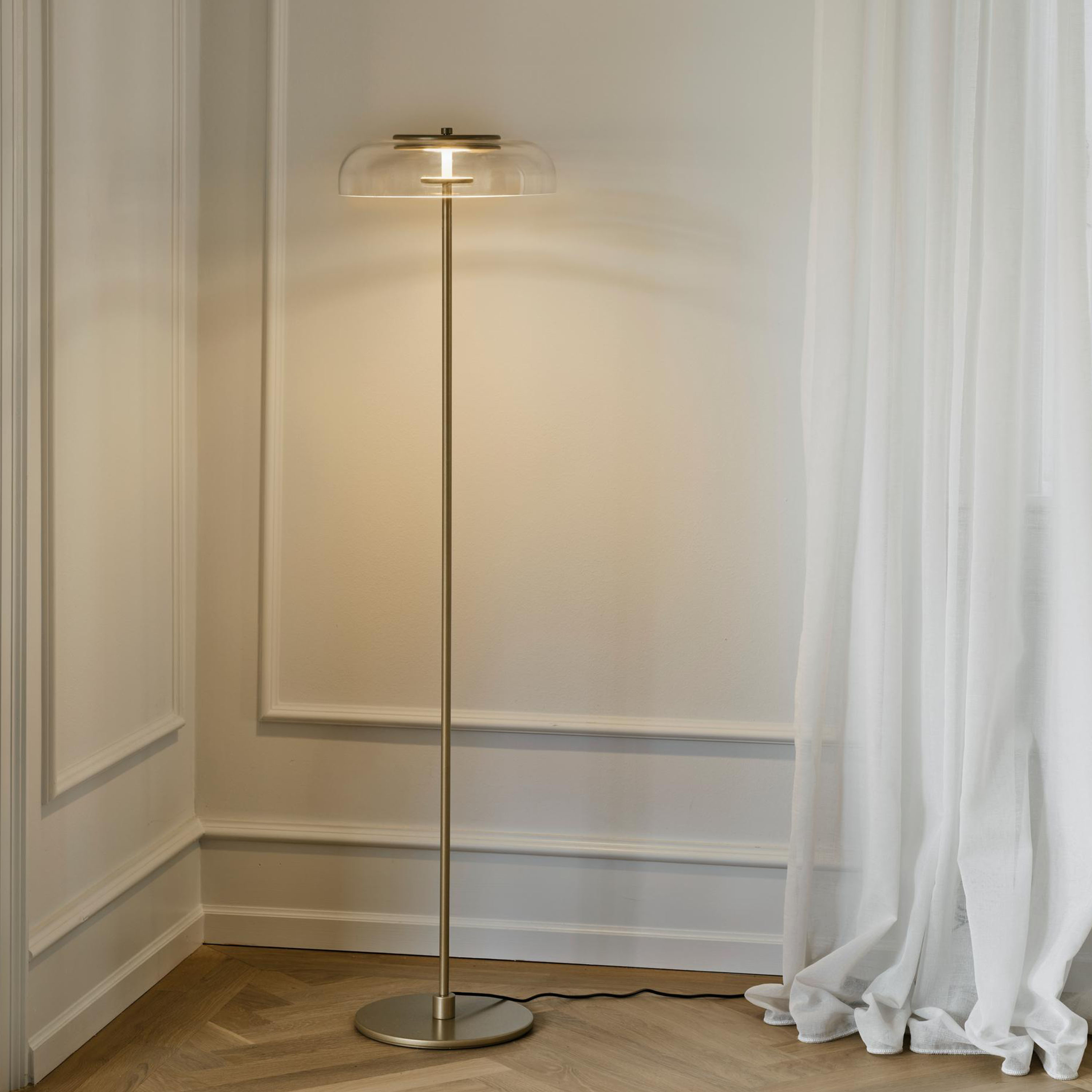 Nuura Blossi Golvlampa Nordic Gold/Clear