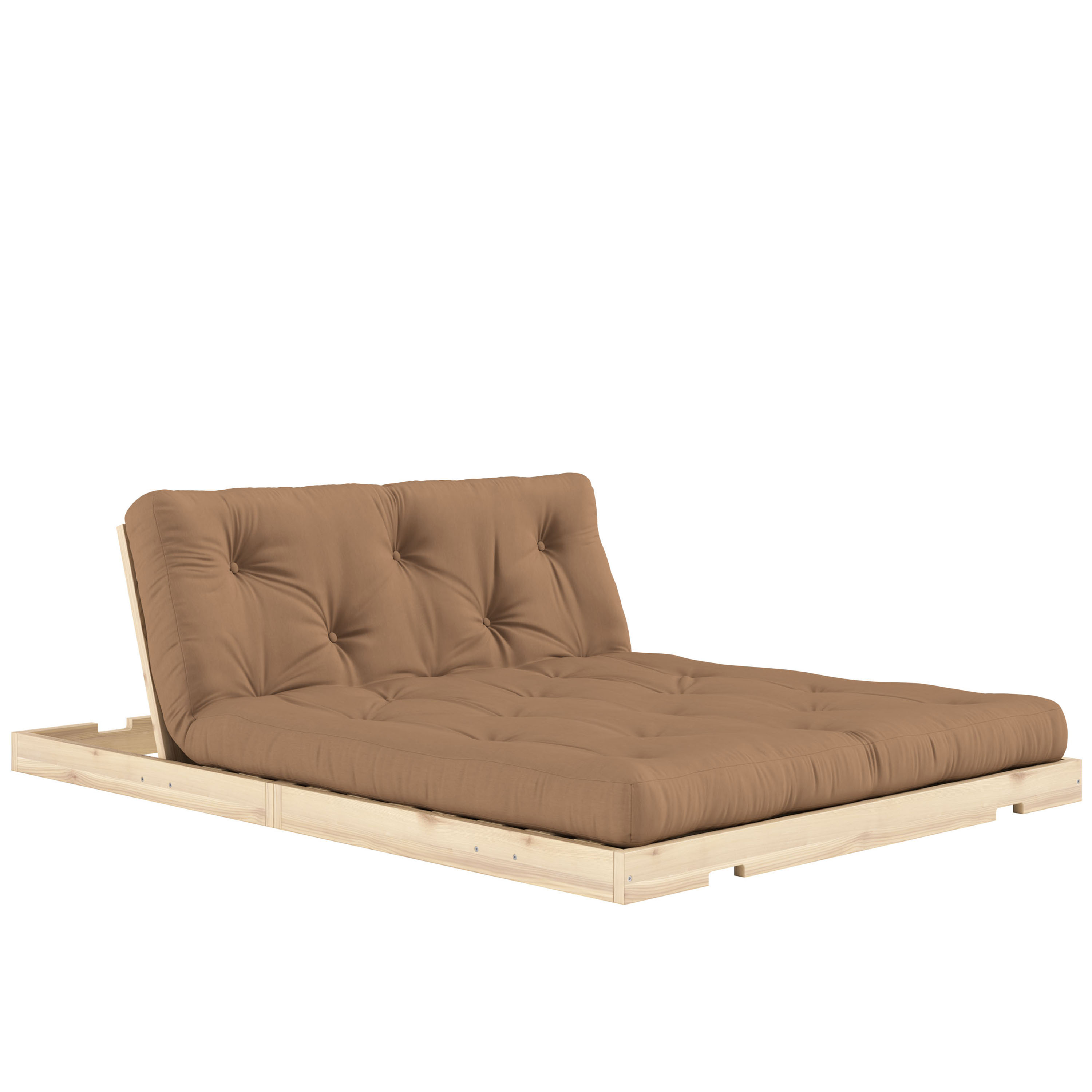 Karup Design Flip Vuodesohva Raw patjalla Mocca 140x200