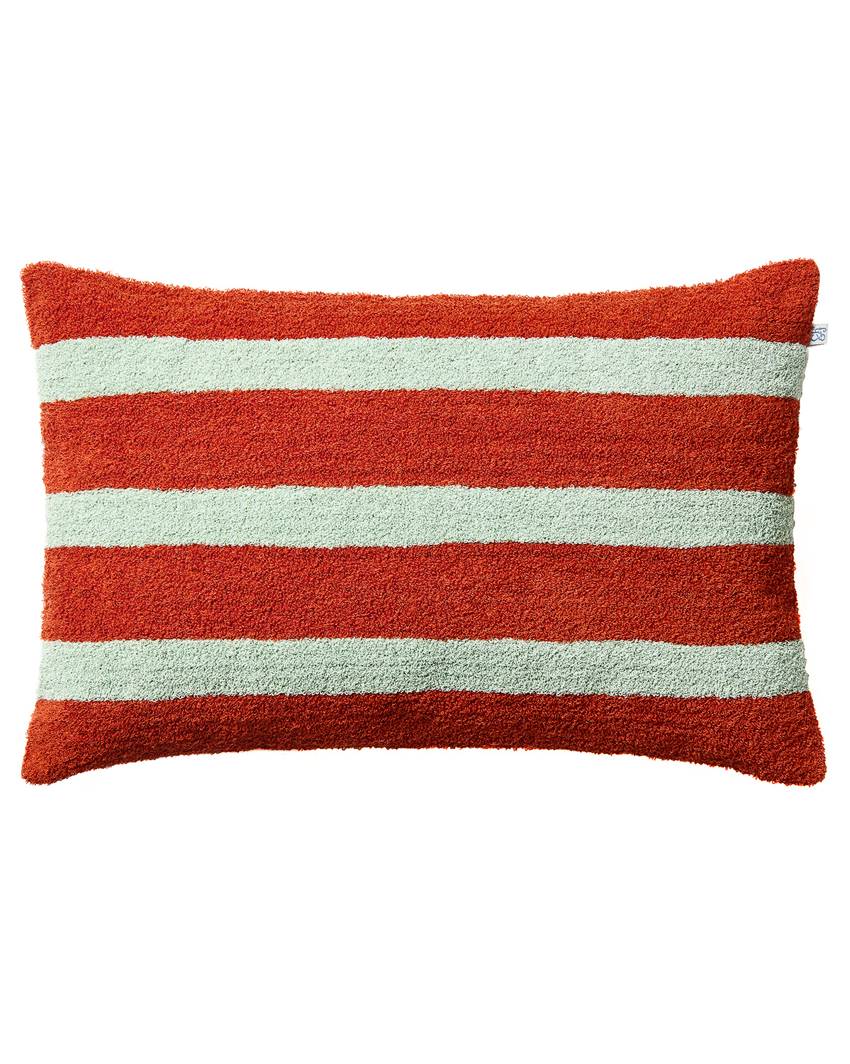 Chhatwal & Jonsson - Stripe Kuddfodral Boucle Apricot Orange/Aqua 40x60 - Blå