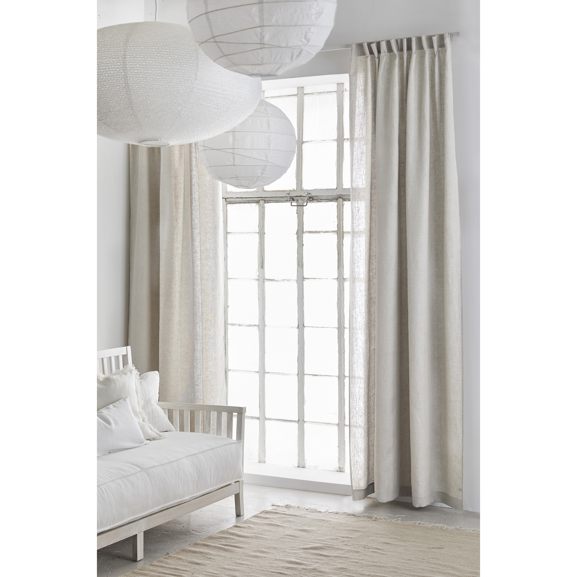 Himla Twilight Vorhanglänge Leinen Nebel 140x290